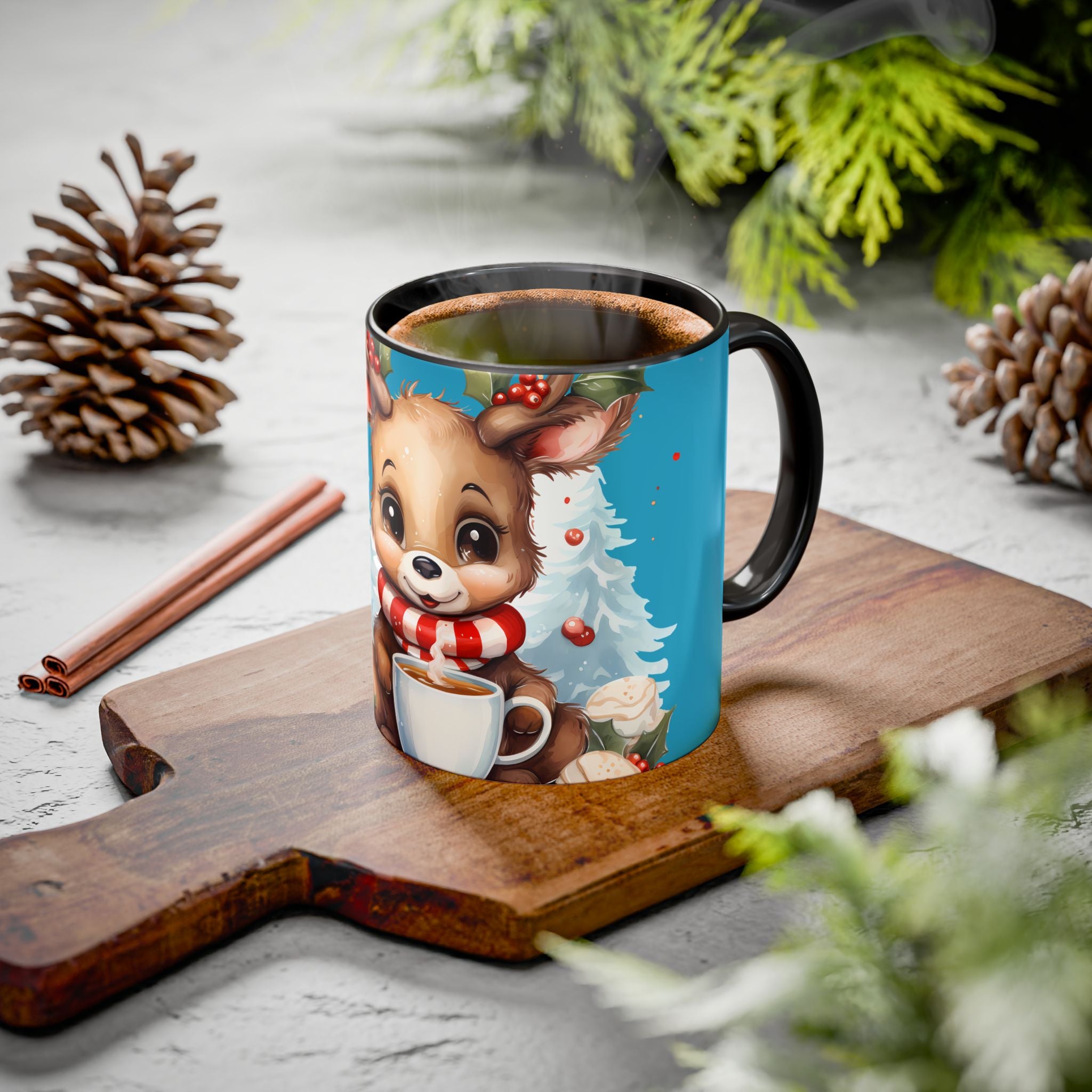 Cute Christmas Reindeer Coffee Mug (11oz & 15oz)