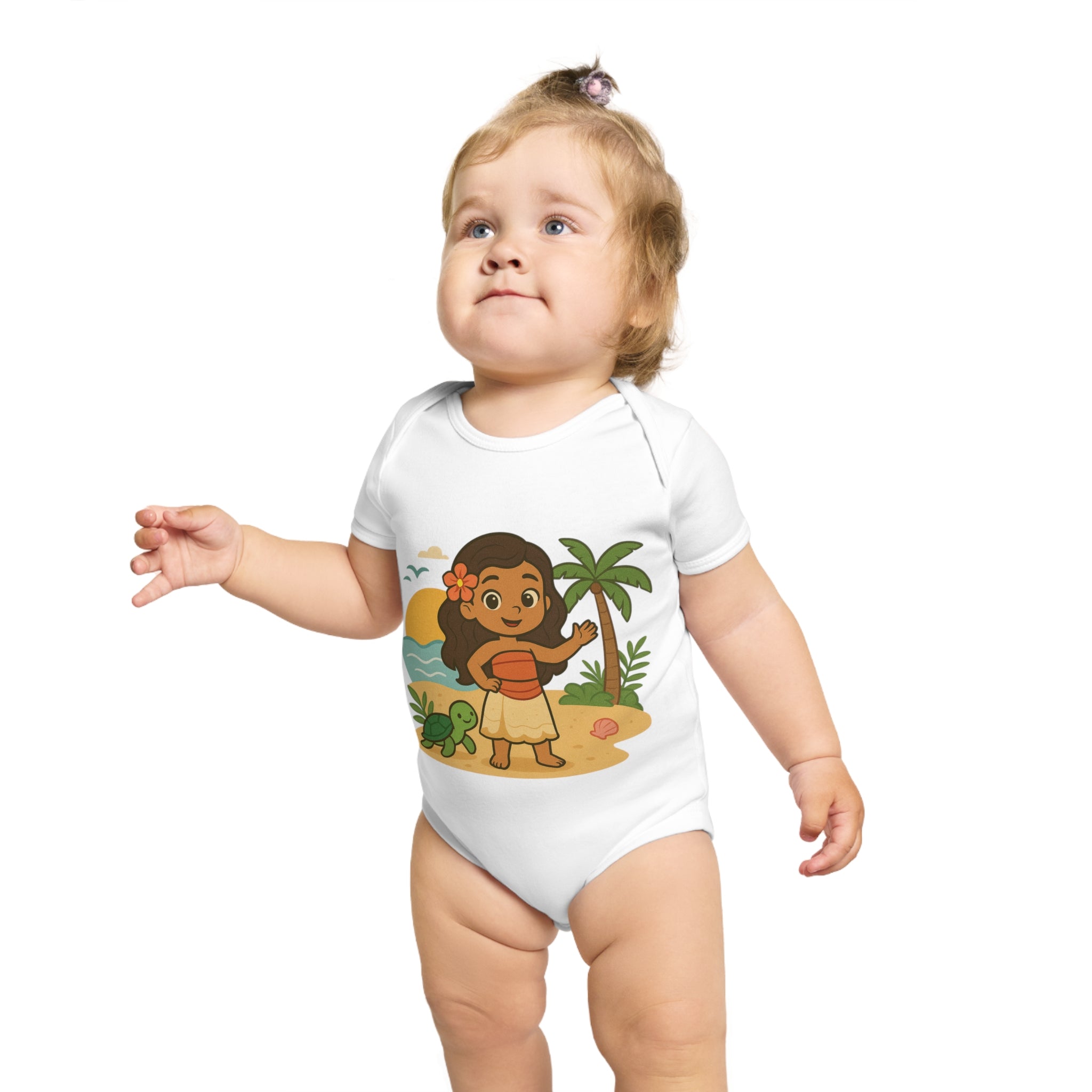 Tropical Baby Bodysuit with Island Design, Adorable Gift for Newborns, Baby Shower Present, Summer Vibes, Cute Infant Wear