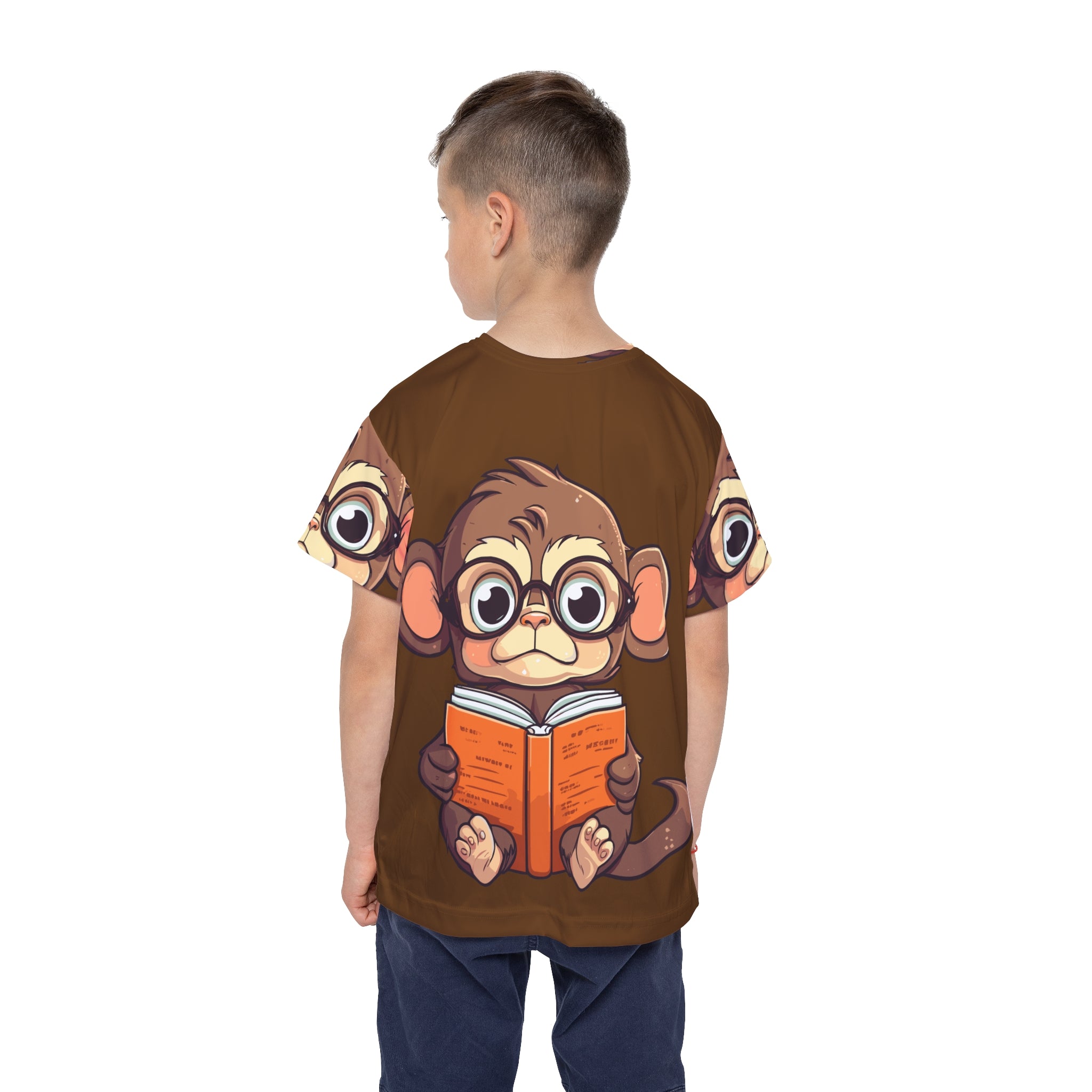 Kids Jersey — Cute Monkey Reading Book All-Over Print