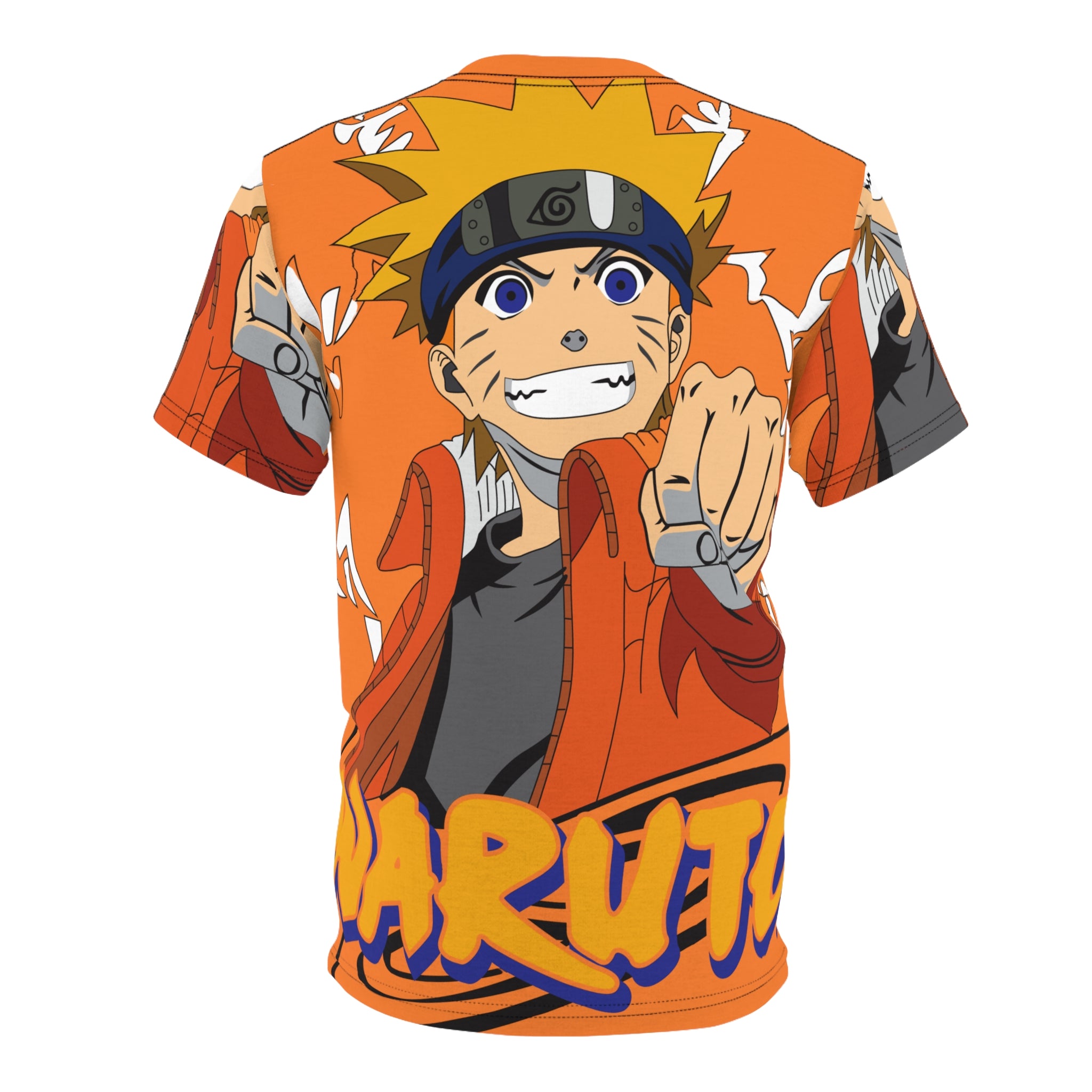 Naruto Anime Graphic Tee — All-Over Print Orange Ninja T‑Shirt