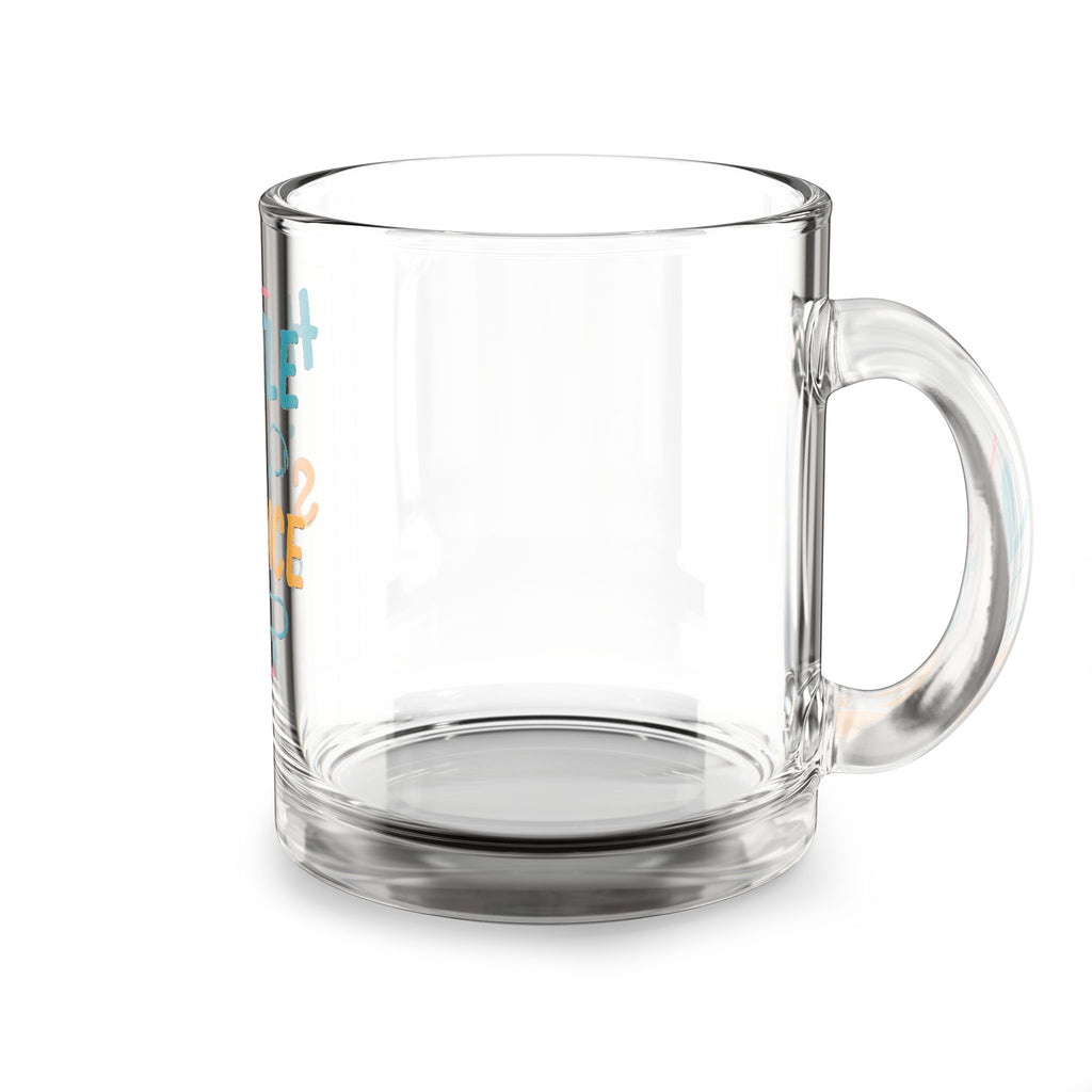 Glass Mug — "Hustle in Silence" Motivational 10oz Coffee Mug