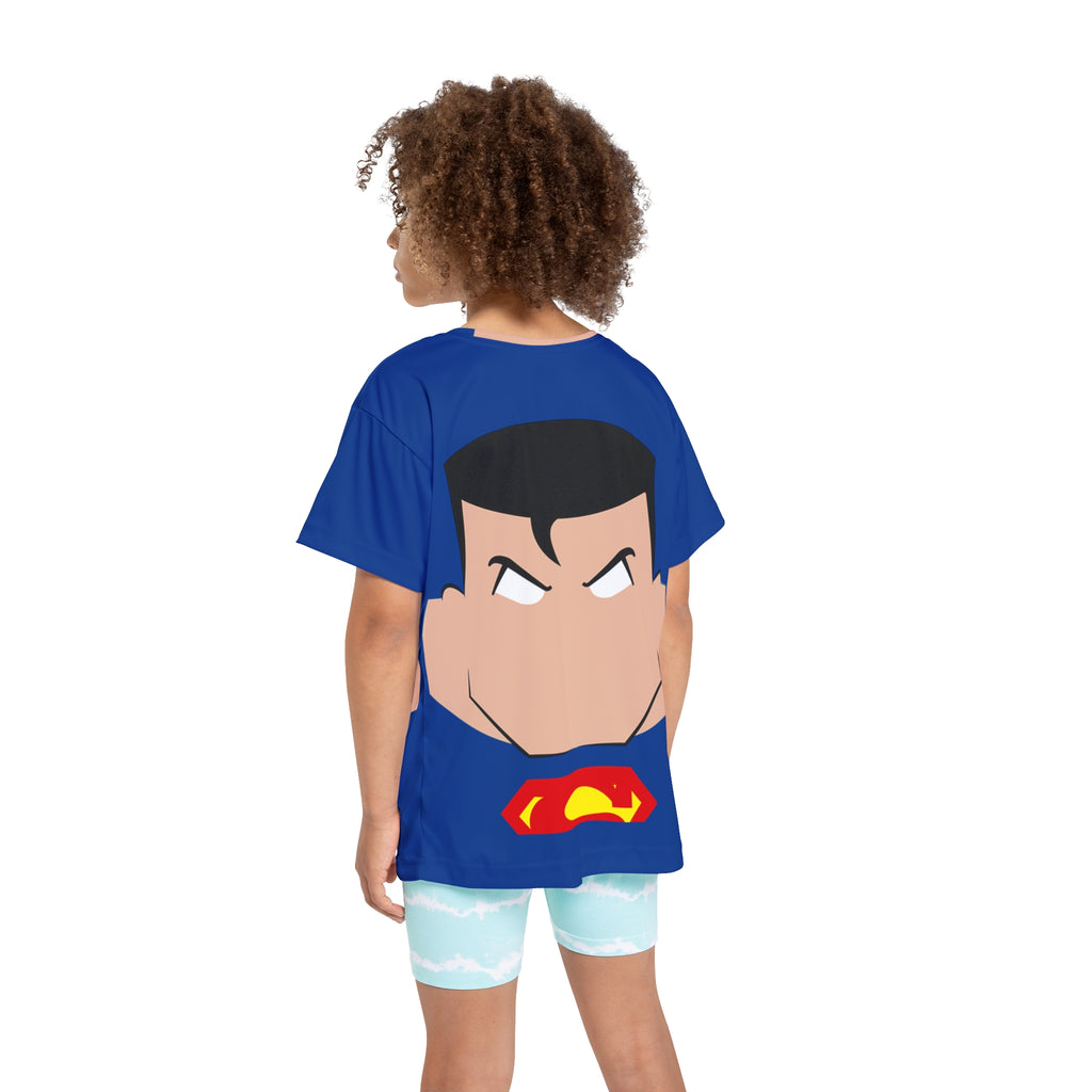 Kids Jersey — Superhero Face Graphic All-Over Print