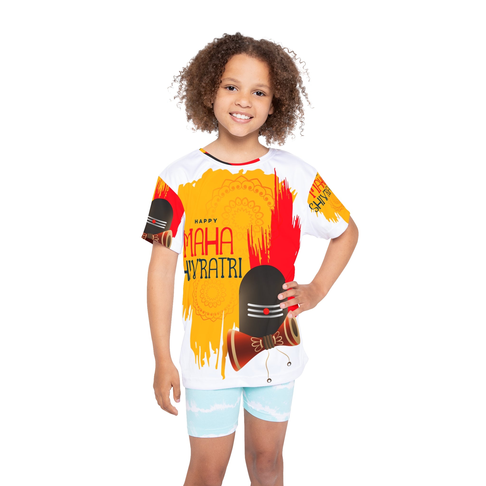 Kids Maha Shivratri Sports Jersey - Hindu Festival Graphic Tee