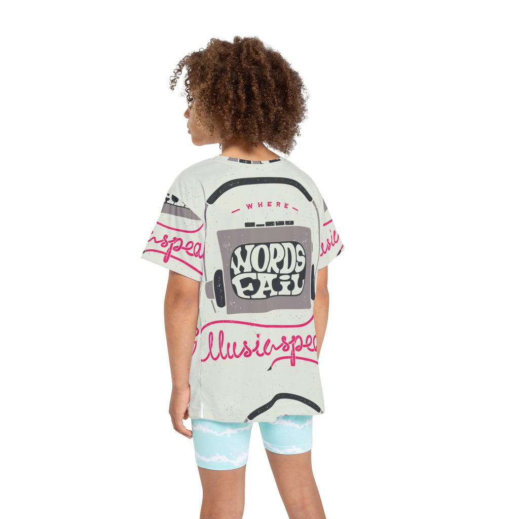 Kids Music Jersey – "Where Words Fail" Headphone Graphic Tee