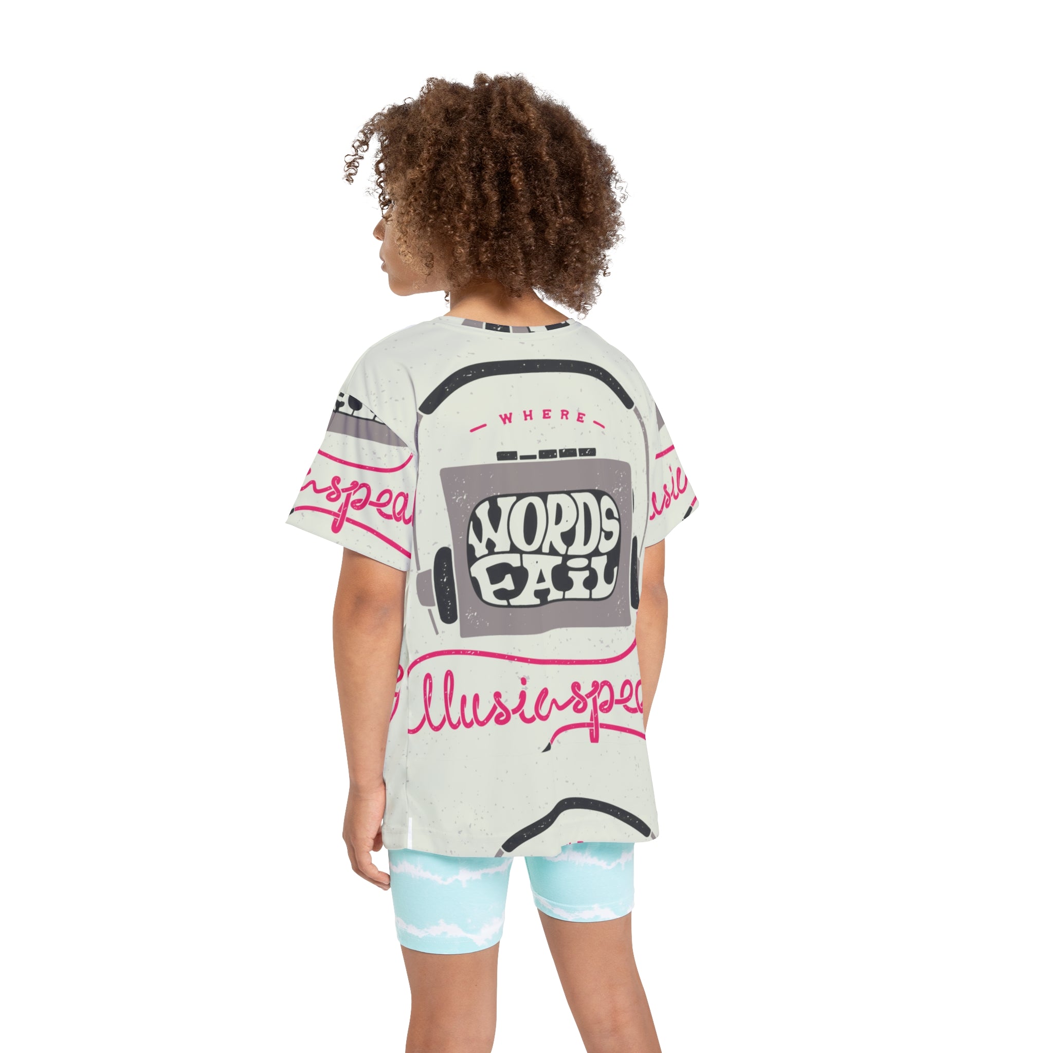 Kids Music Jersey – "Where Words Fail" Headphone Graphic Tee