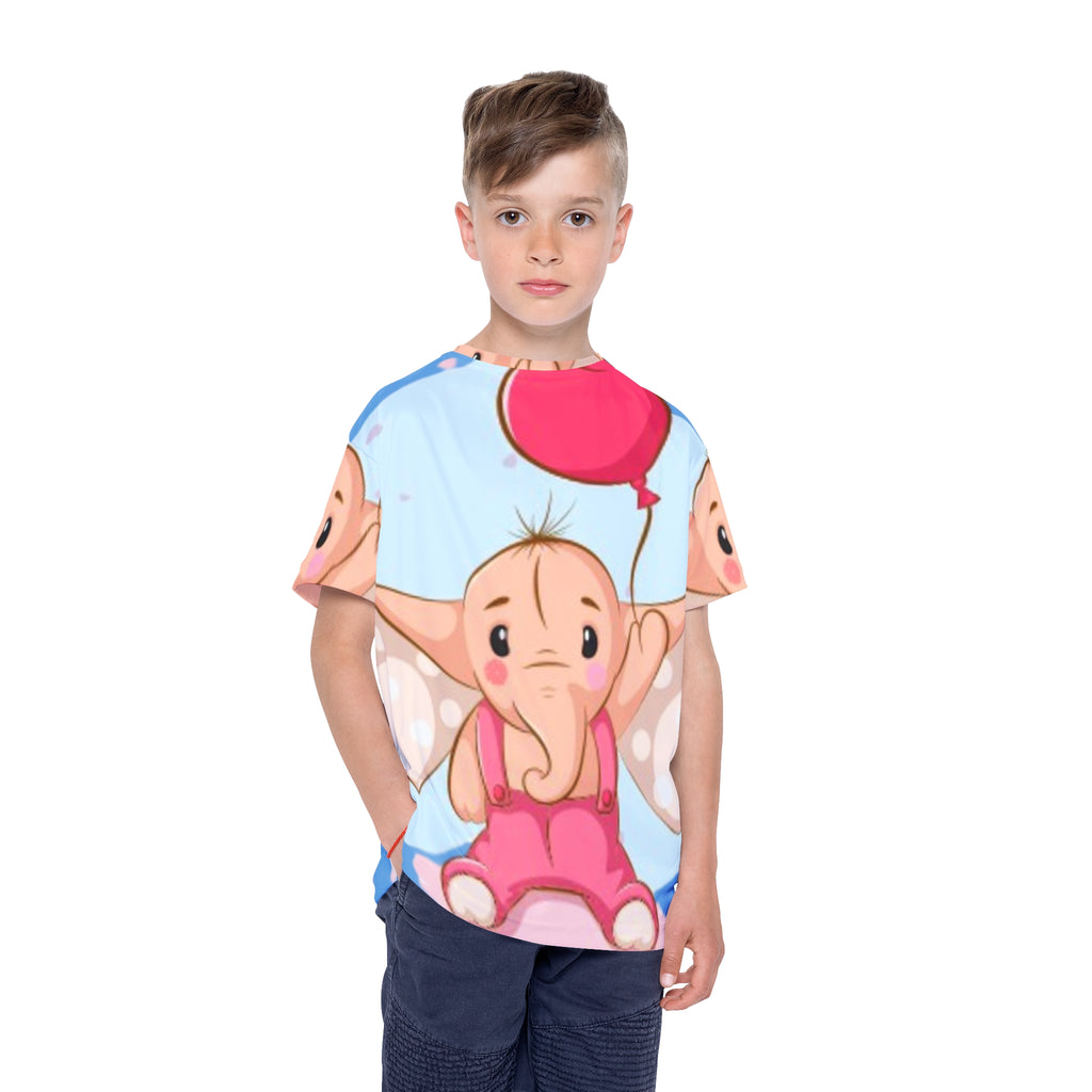 Kids Jersey — Cute Elephant Angel Baby Graphic All-Over Print