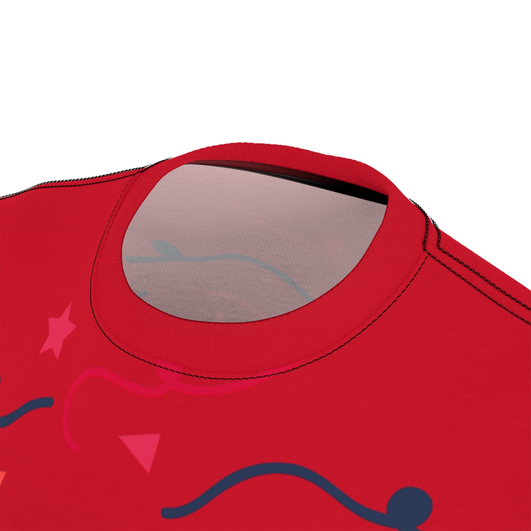 English Language Day Tee — Celebratory Red All-Over Print Shirt