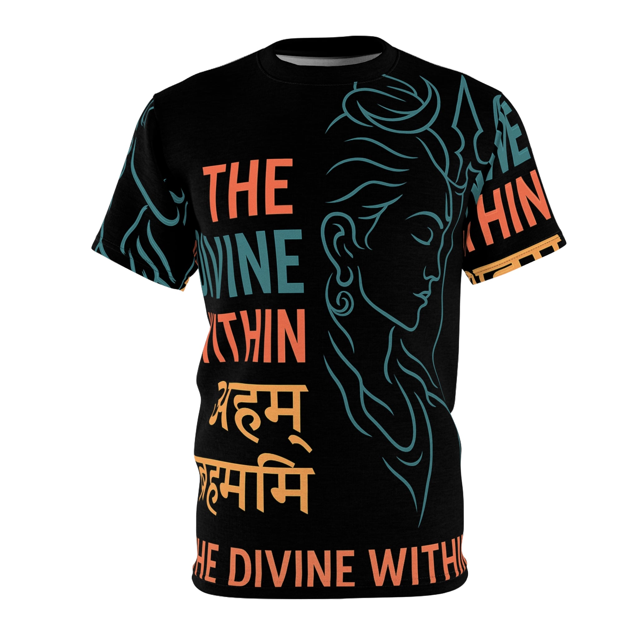 The Divine Within Tee — Inspirational Spiritual Graphic T‑Shirt (अहम बरहमसम)