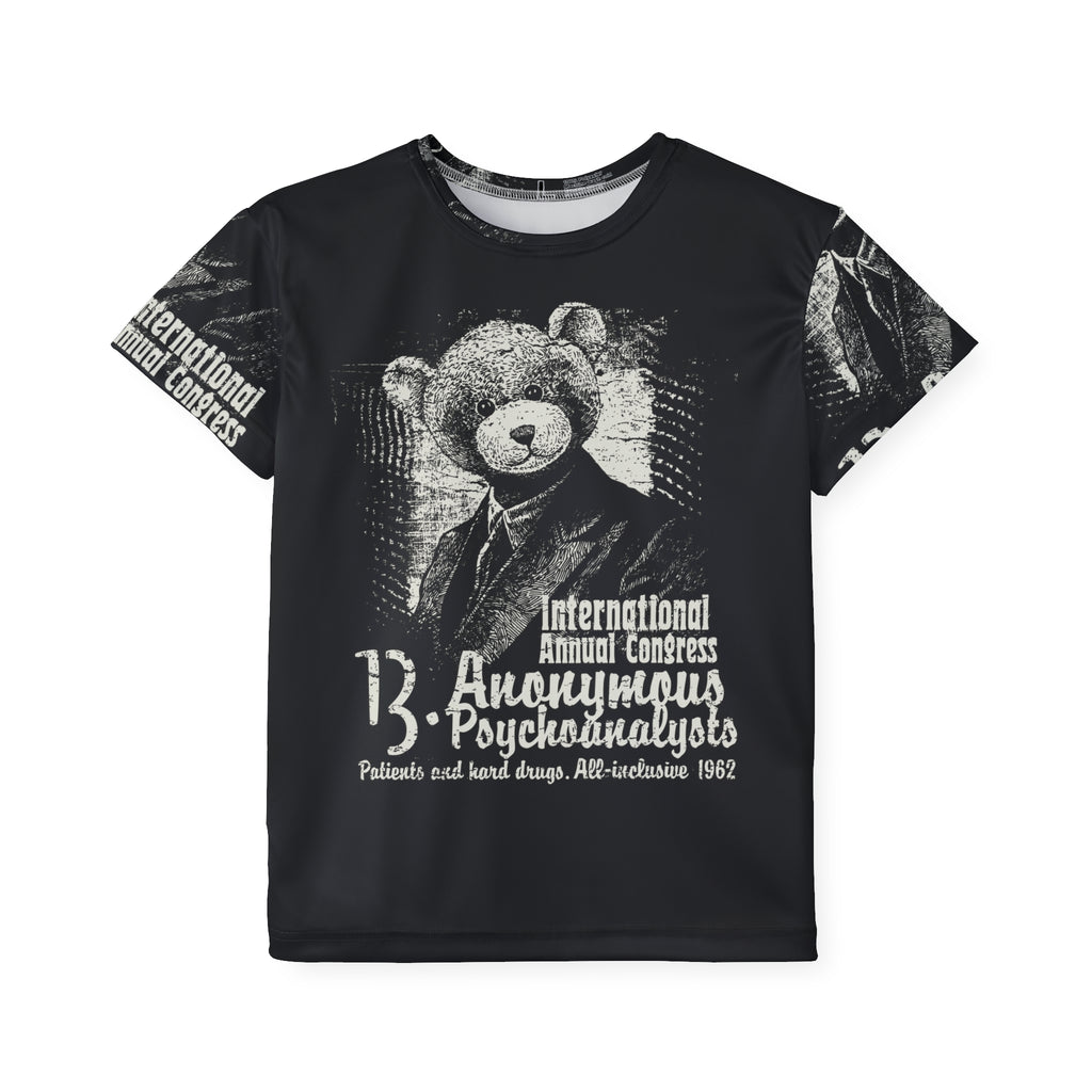 Kids Jersey — Vintage Teddy Bear “13th International Annual Congress Anonymous Psychoanalysts” Graphic
