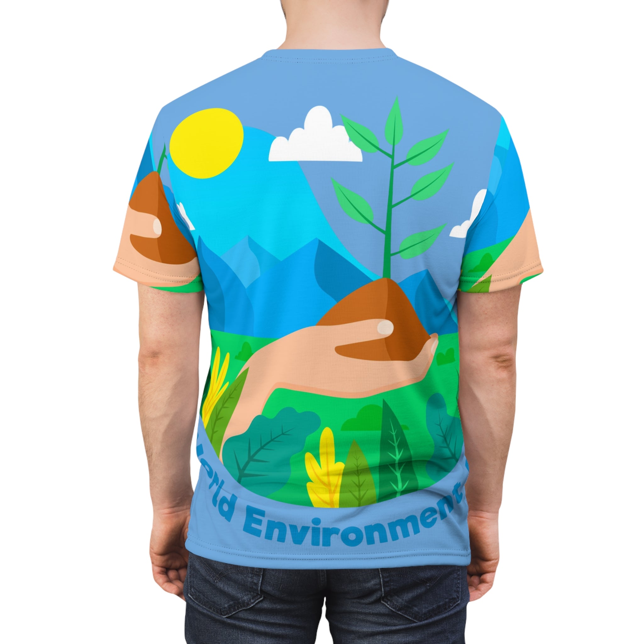 Environment Day Tee – Hand Planting Seedling Graphic Shirt