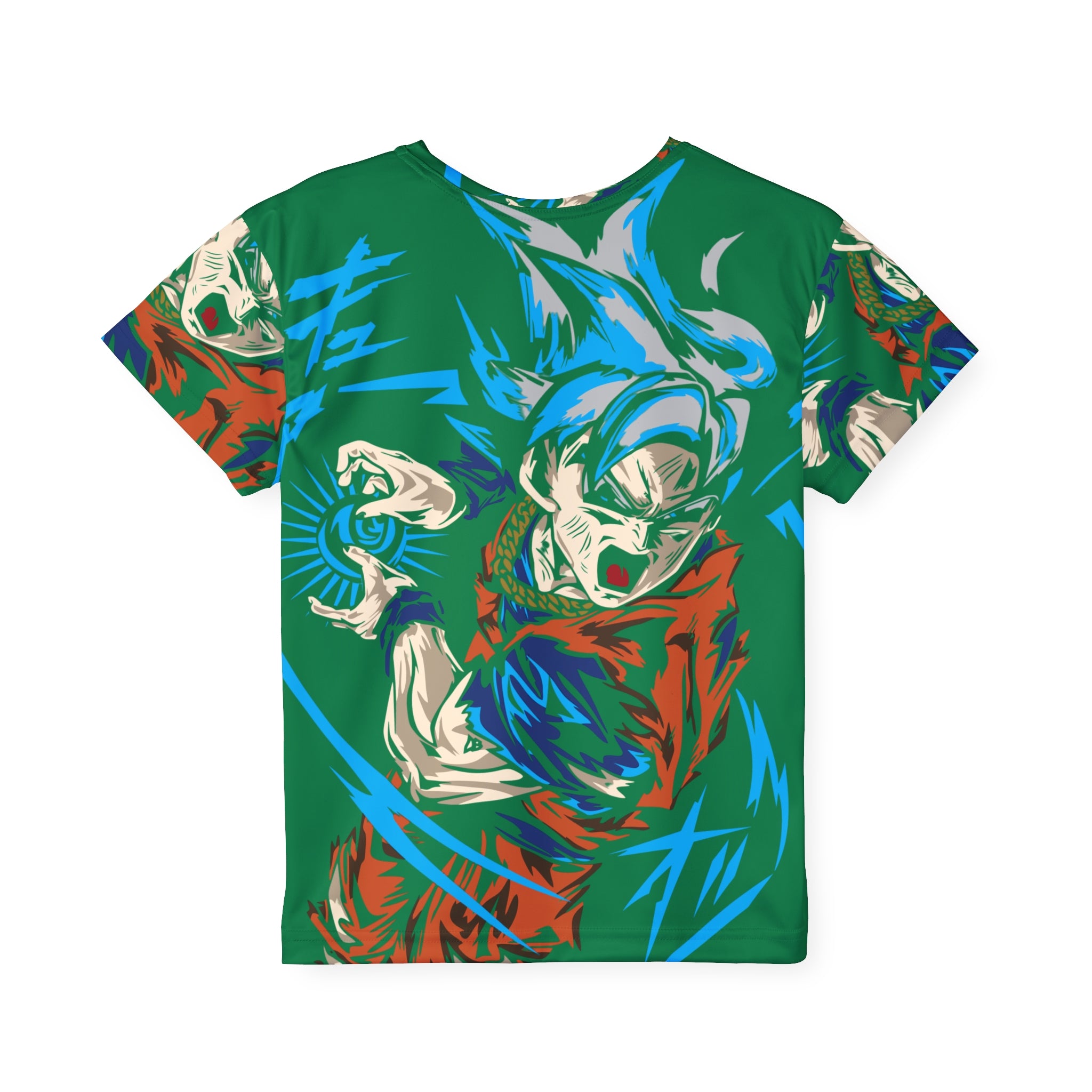 Kids Anime Power Tee — Colorful Superhero Action AOP Jersey