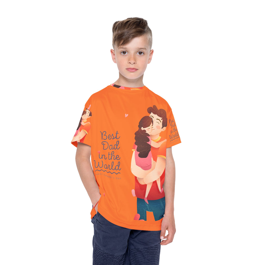 Kids Jersey — “Best Dad in the World” Father’s Day Sports Tee