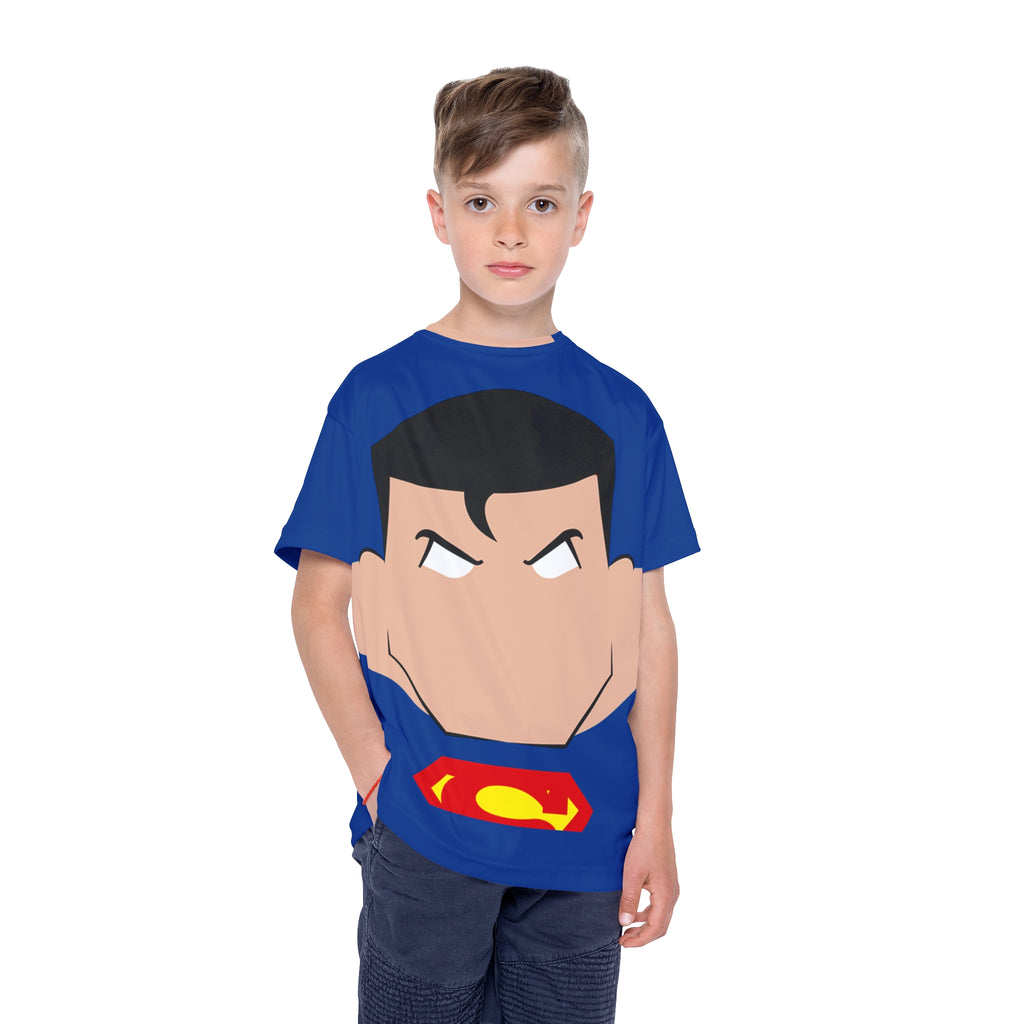 Kids Jersey — Superhero Face Graphic All-Over Print
