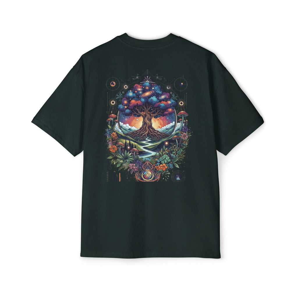 Bohemian Tree of Life Tee, Oversized Men's Shirt, Festival Wear, Nature Lover Gift, Eco-Friendly Fashion, Casual Summer Top
