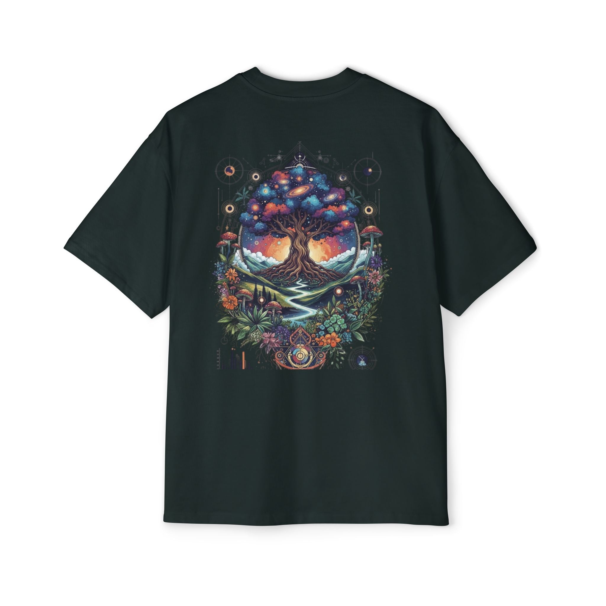 Bohemian Tree of Life Tee, Oversized Men's Shirt, Festival Wear, Nature Lover Gift, Eco-Friendly Fashion, Casual Summer Top
