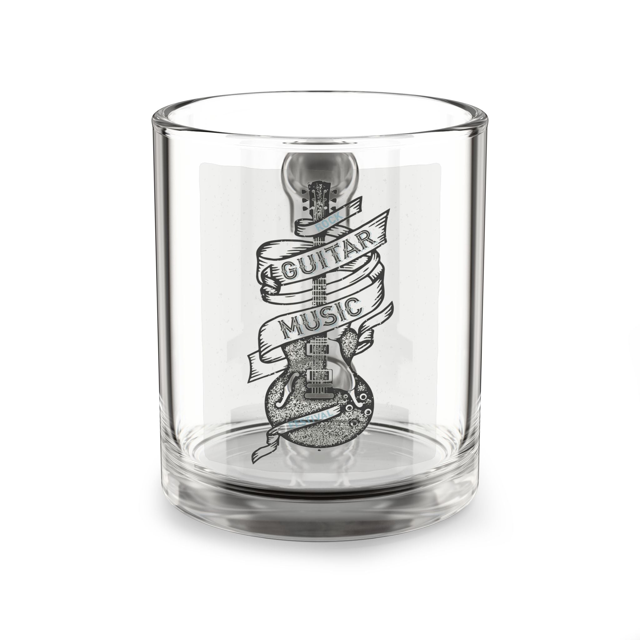 Guitar Music Glass Mug — 10oz Clear Musician Coffee & Tea Cup