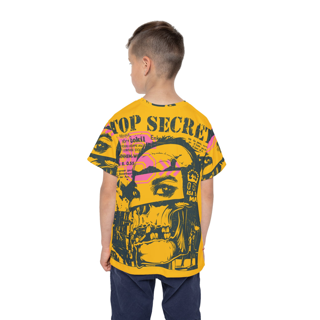 Kids Jersey - 'Top Secret' Graffiti Skull All-Over Print