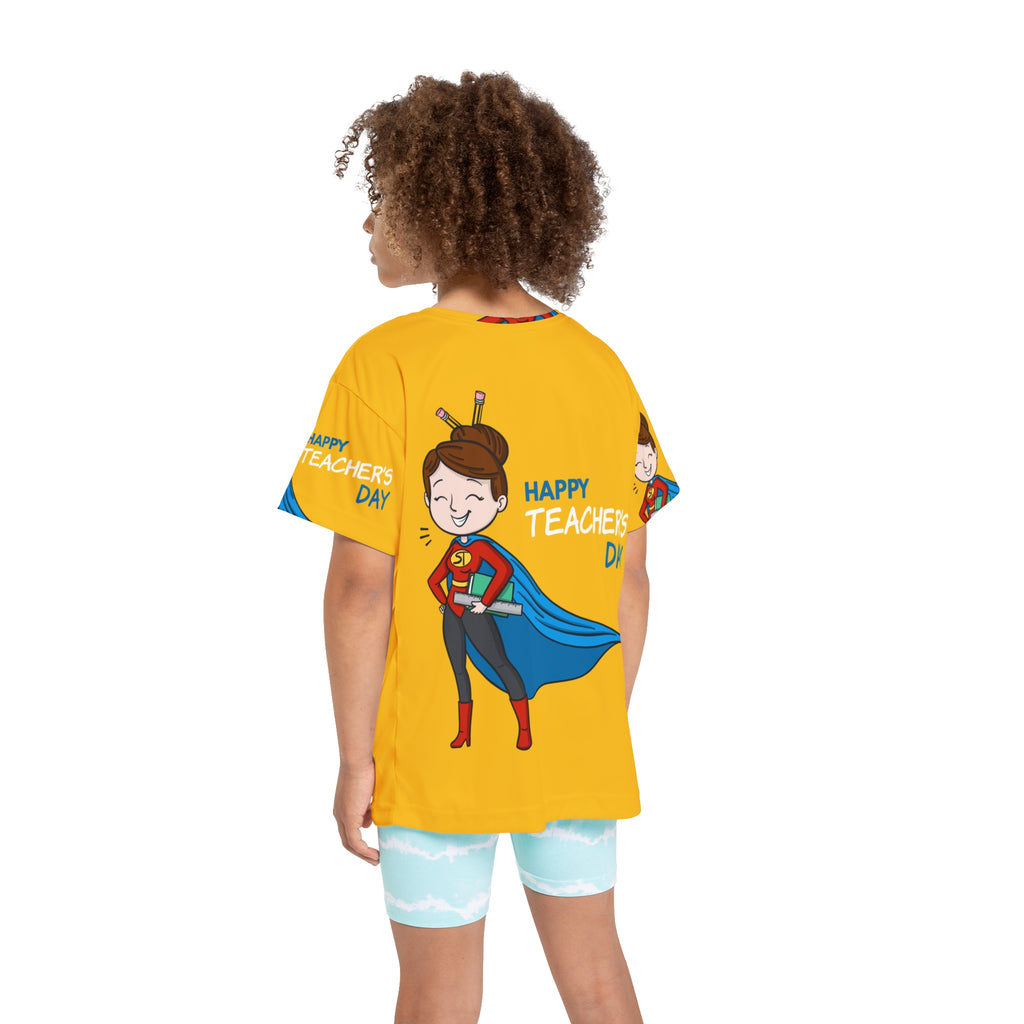 Kids Teacher’s Day Jersey — Super Teacher Graphic Tee
