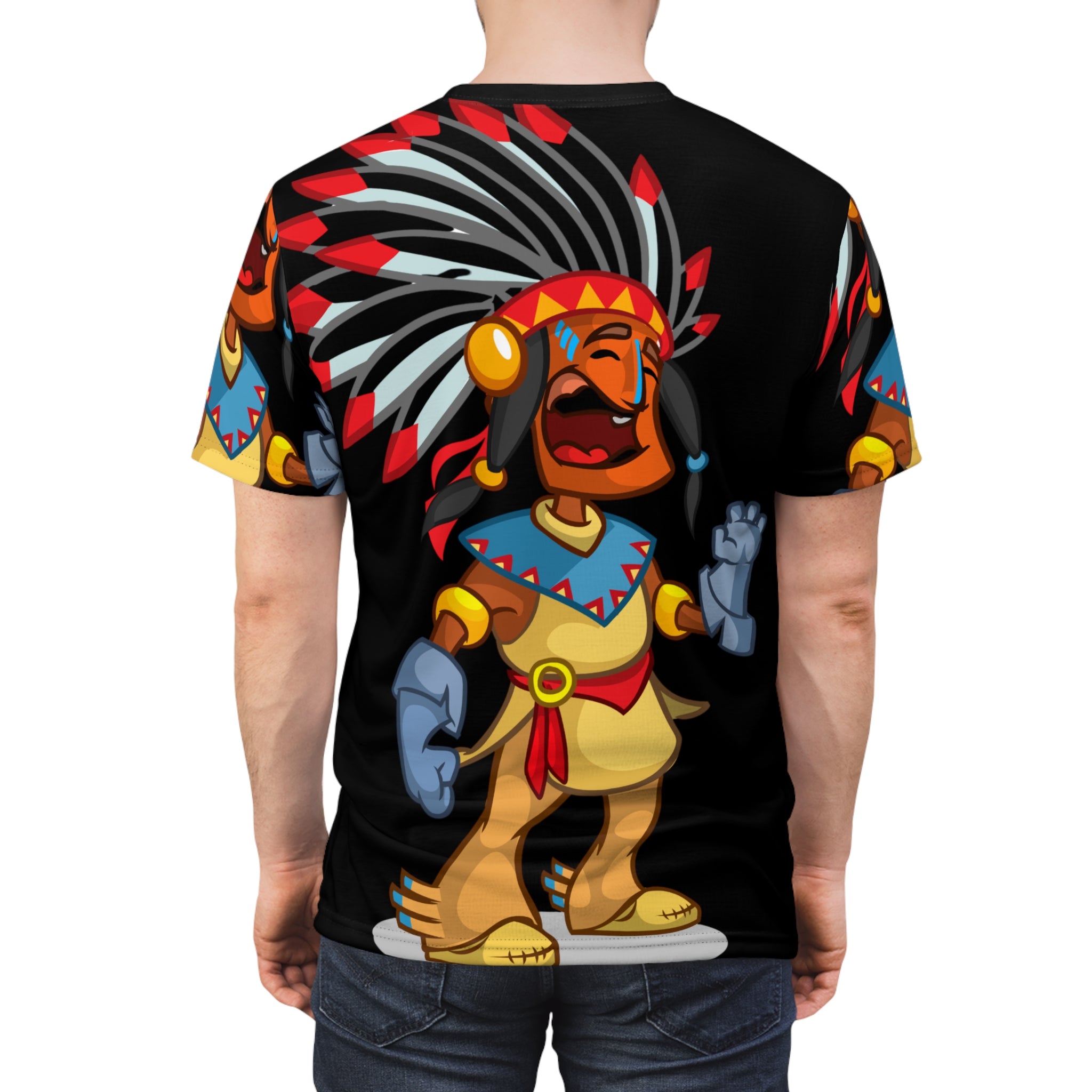 Cartoon Native Chief Tee Shirt