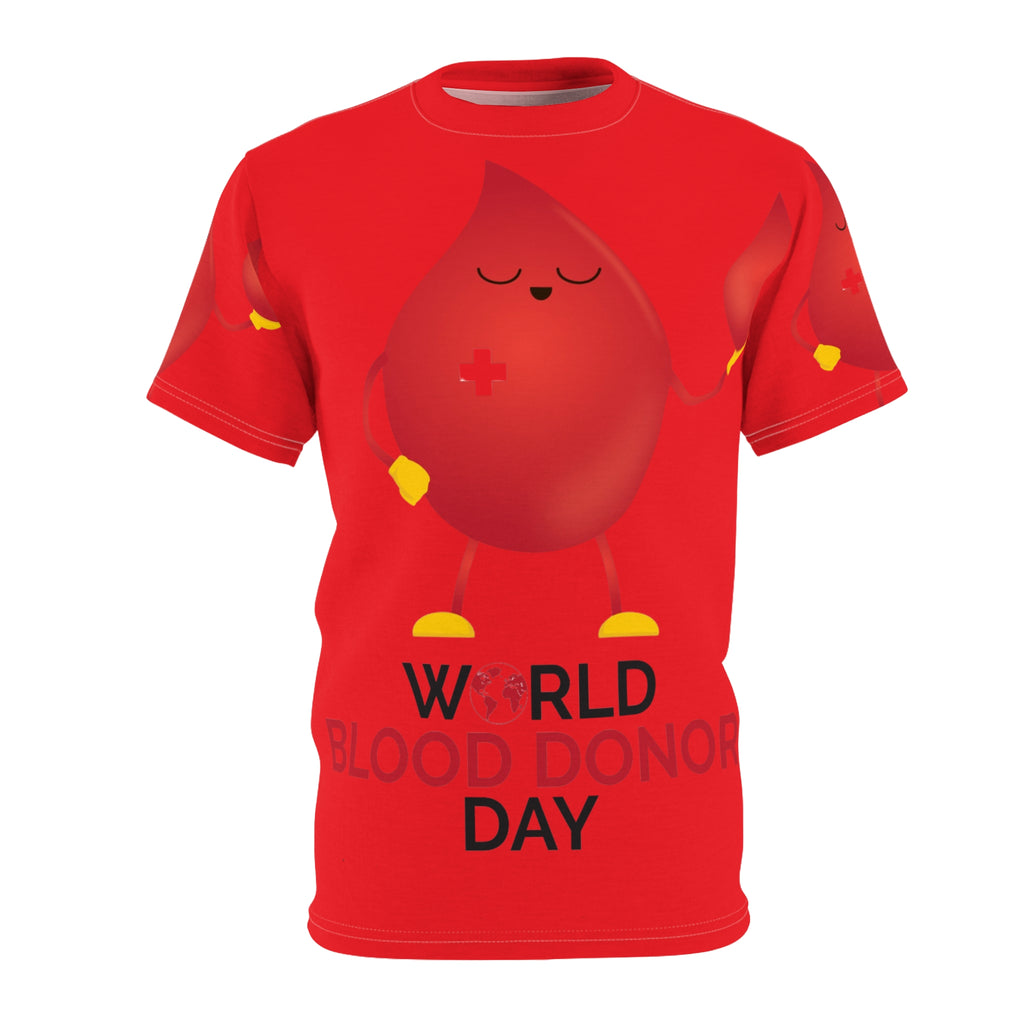 World Blood Donor Day T-Shirt — Red Blood Drop Donor Awareness Tee