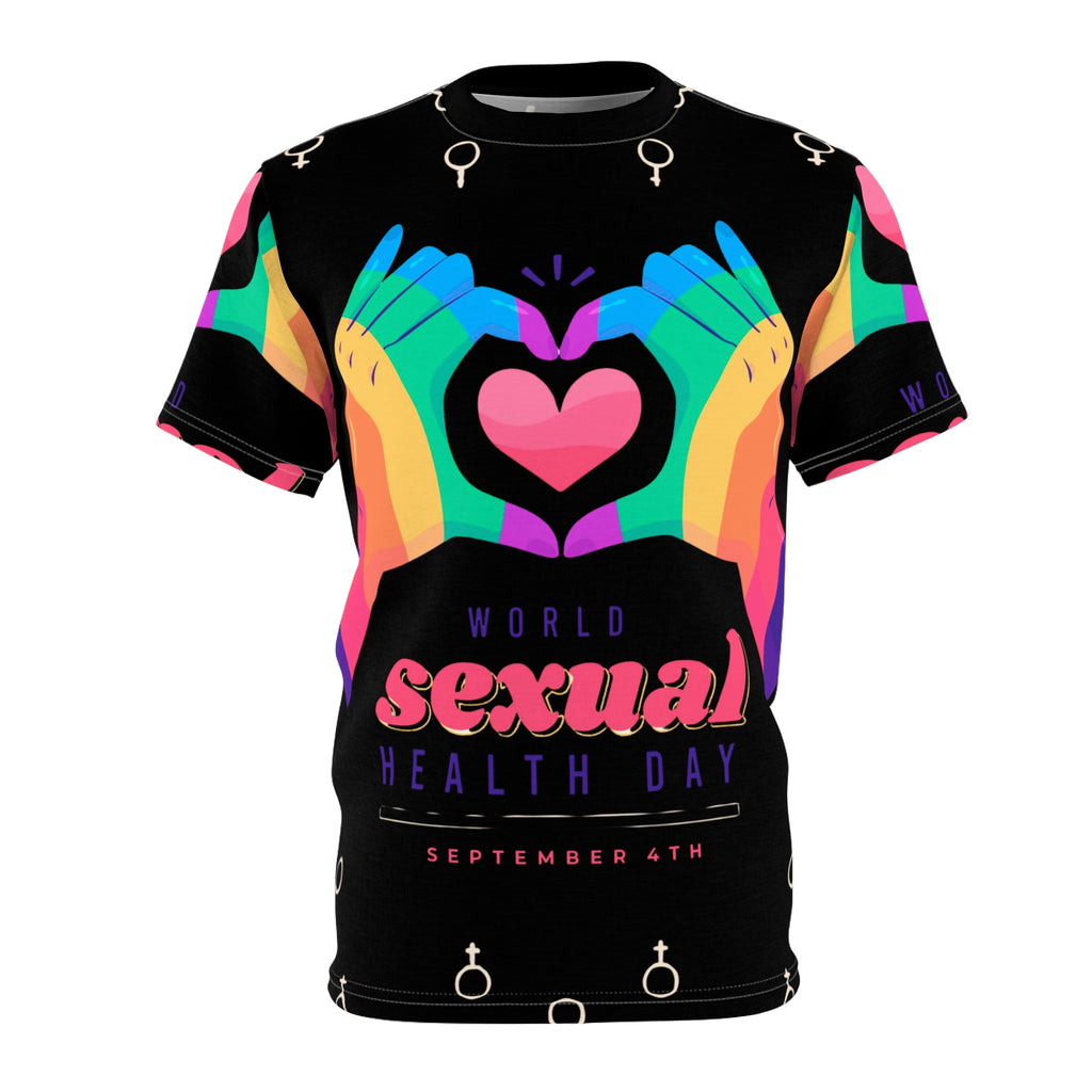 World Sexual Health Day Tee – Rainbow Heart Hands Graphic Shirt (September 4th)