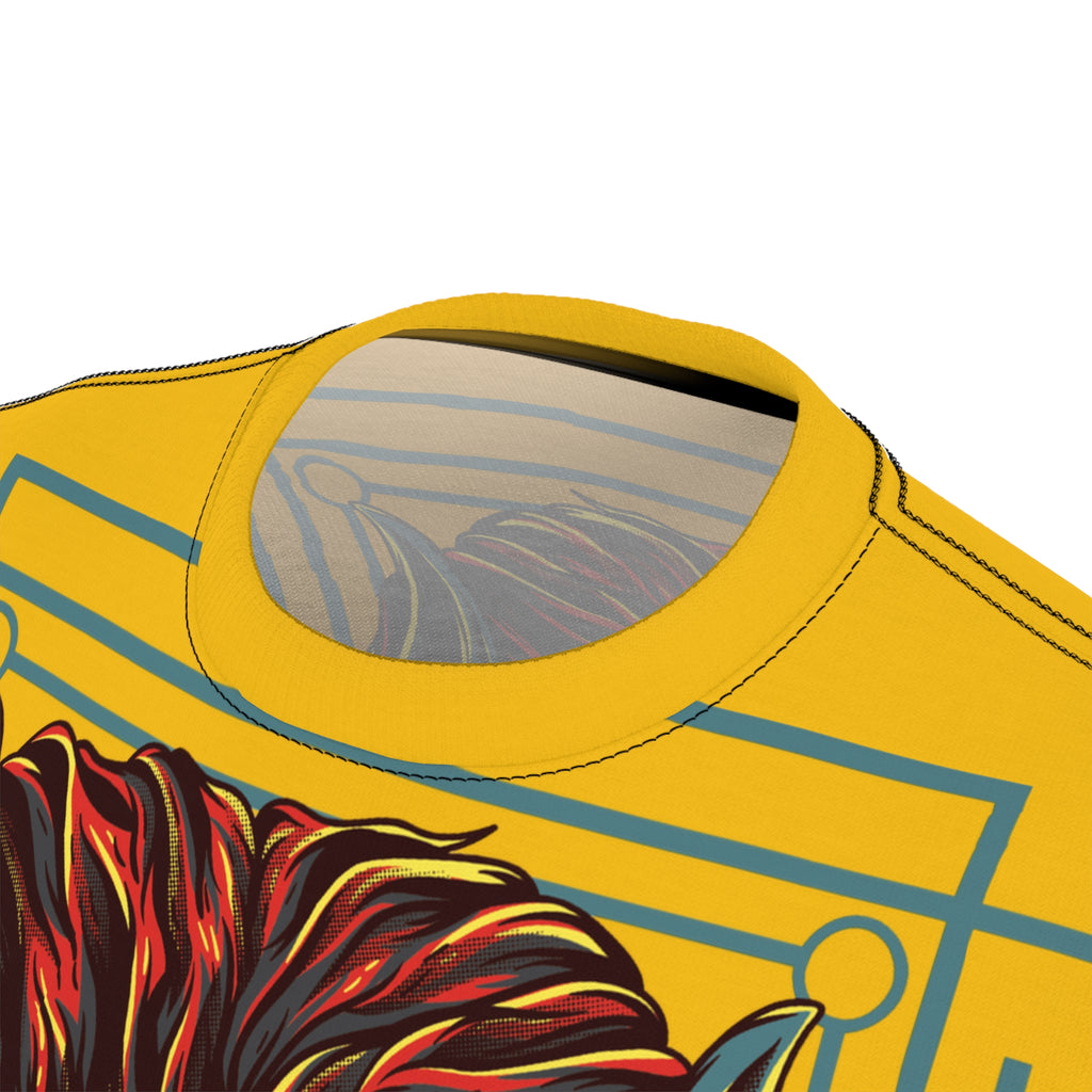 Wild Dog Graphic Tee — Bold All-Over Print Pitbull Design