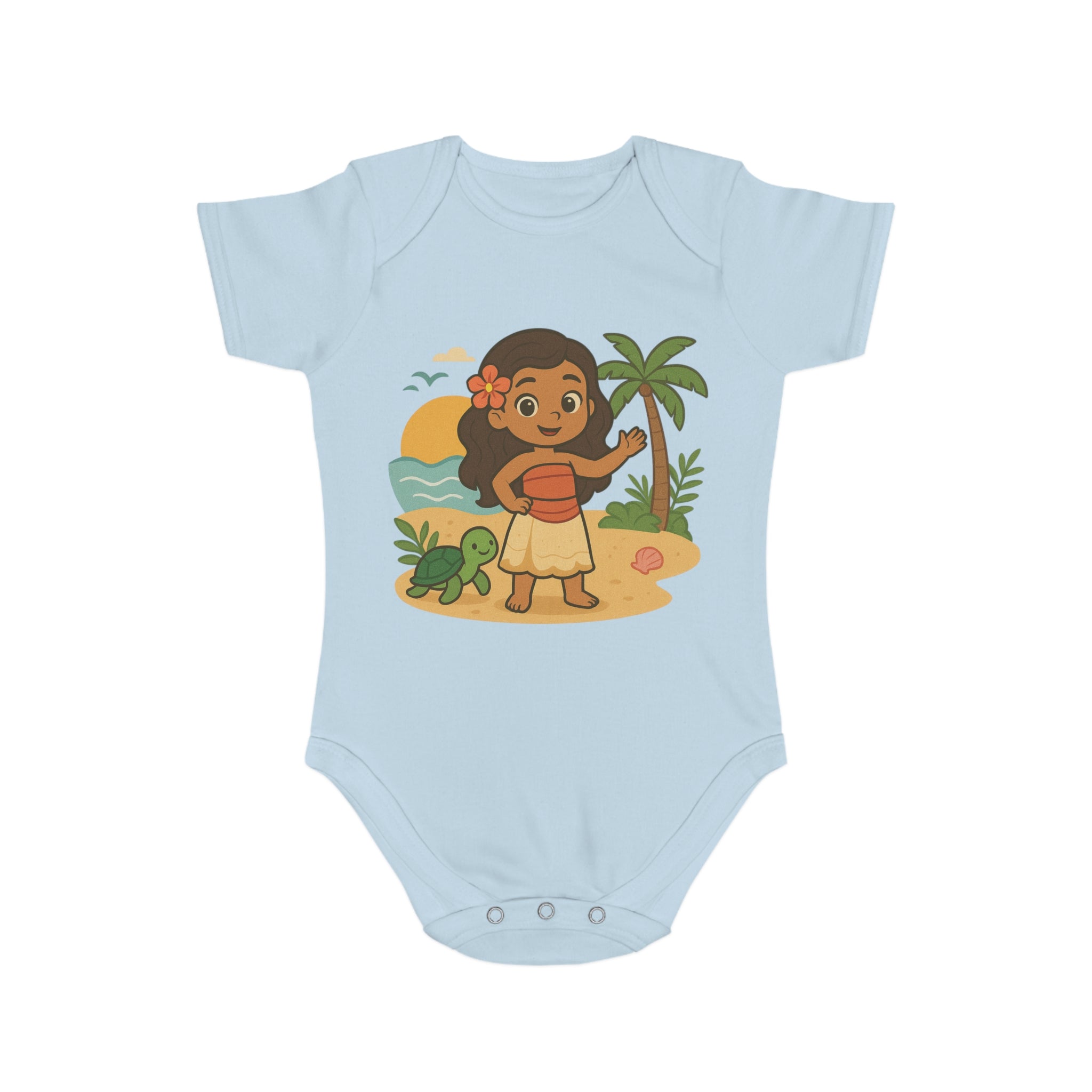 Tropical Baby Bodysuit with Island Design, Adorable Gift for Newborns, Baby Shower Present, Summer Vibes, Cute Infant Wear
