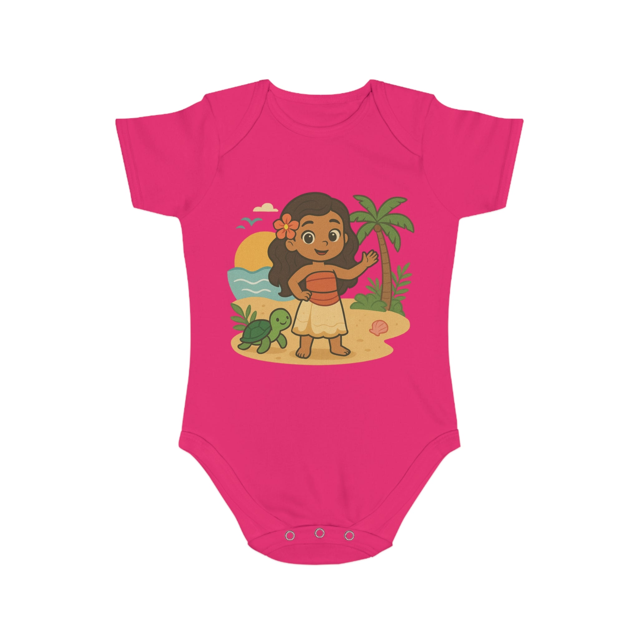 Tropical Baby Bodysuit with Island Design, Adorable Gift for Newborns, Baby Shower Present, Summer Vibes, Cute Infant Wear