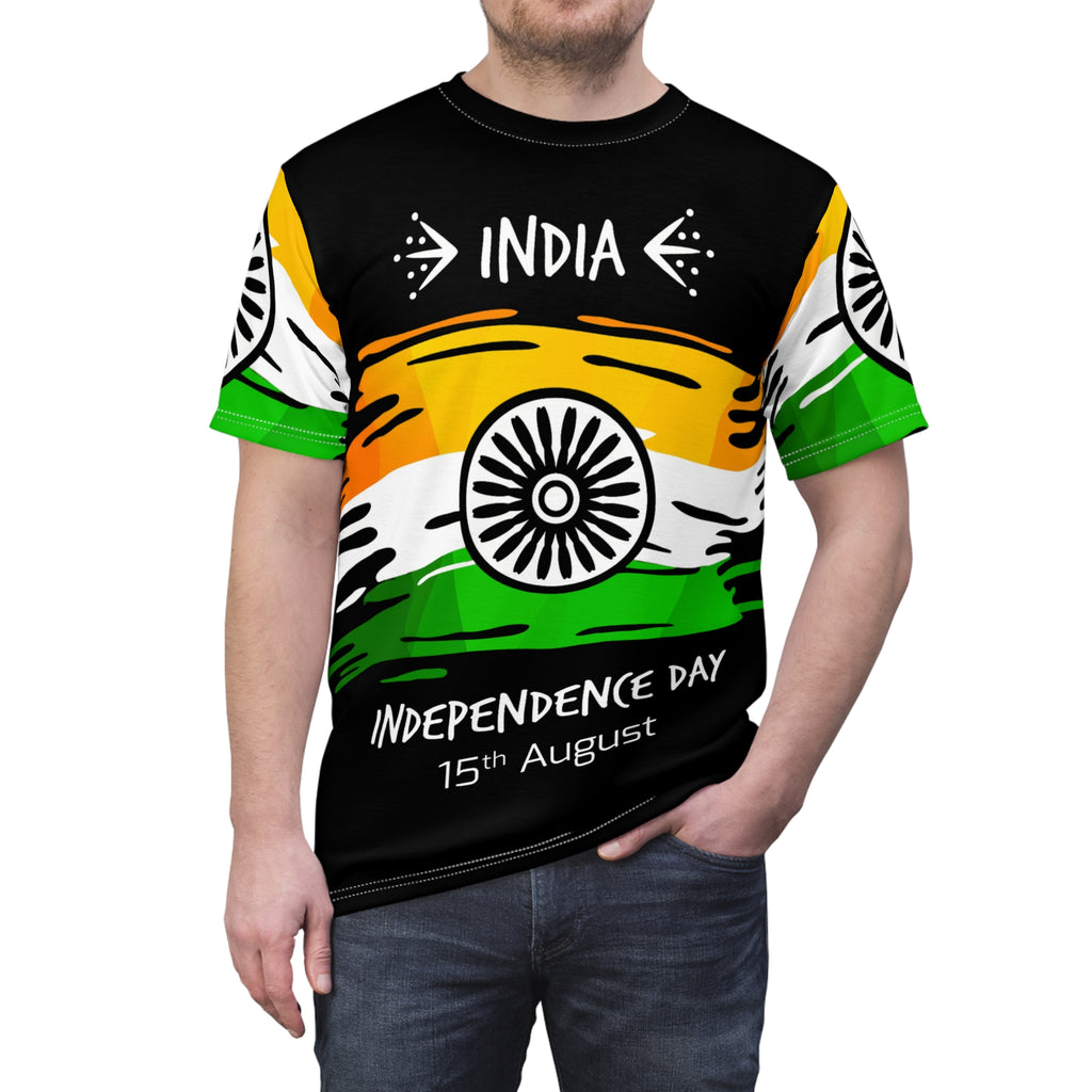 India Independence Day T-Shirt – Tricolor Flag Design (15th August)