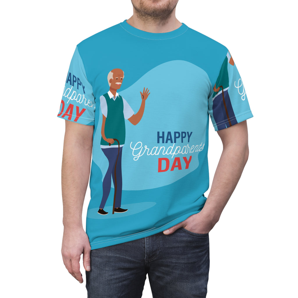 Happy Grandparents Day Tee — All-Over Print Grandfather Celebration Shirt