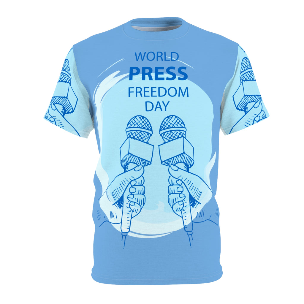 World Press Freedom Day Tee – Microphone Illustration Journalism Awareness Shirt