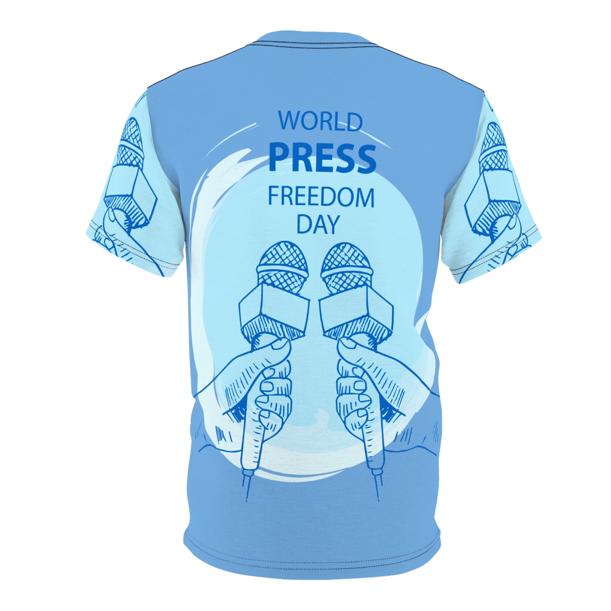 World Press Freedom Day Tee – Microphone Illustration Journalism Awareness Shirt