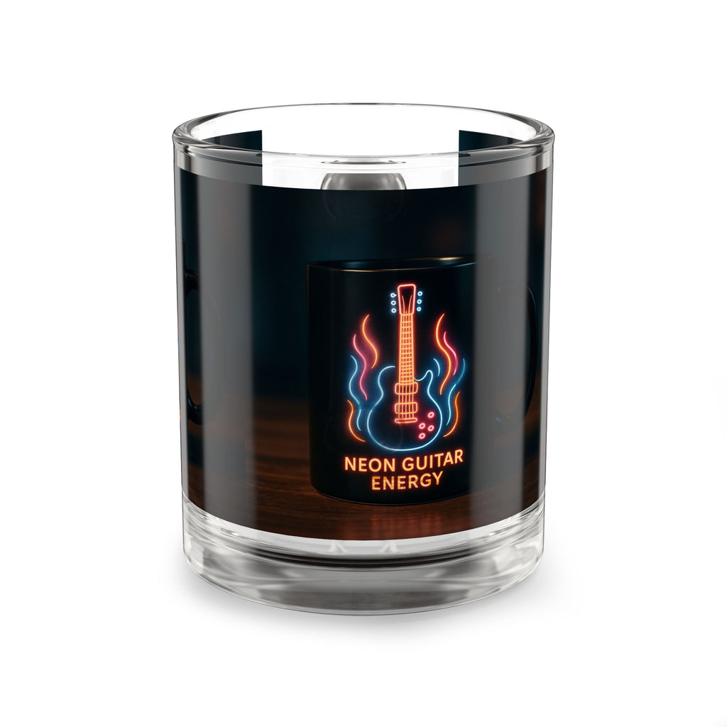 Glass Mug — Neon Guitar Energy 10oz Coffee Cup