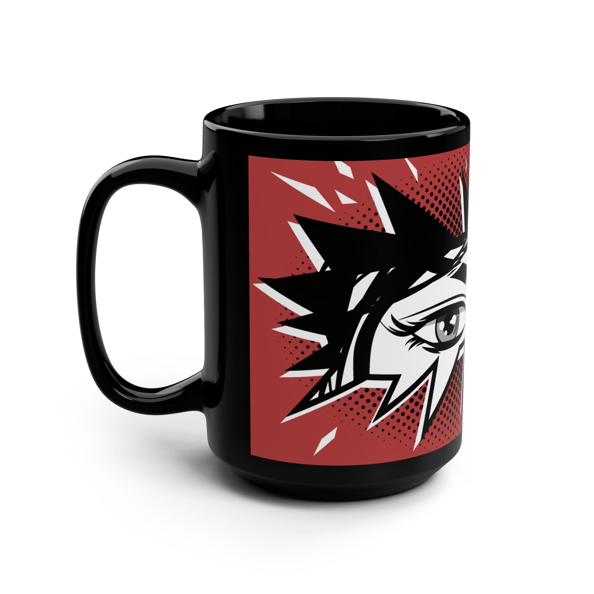 15oz Retro Comic Eyes Pop Art Design Cup