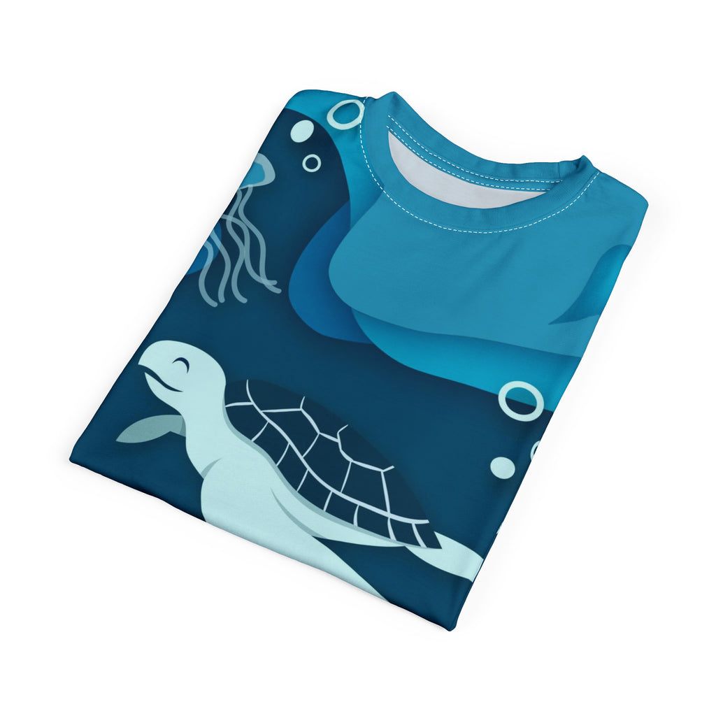 Sea Turtle Oceans Day All-Over Print Tee