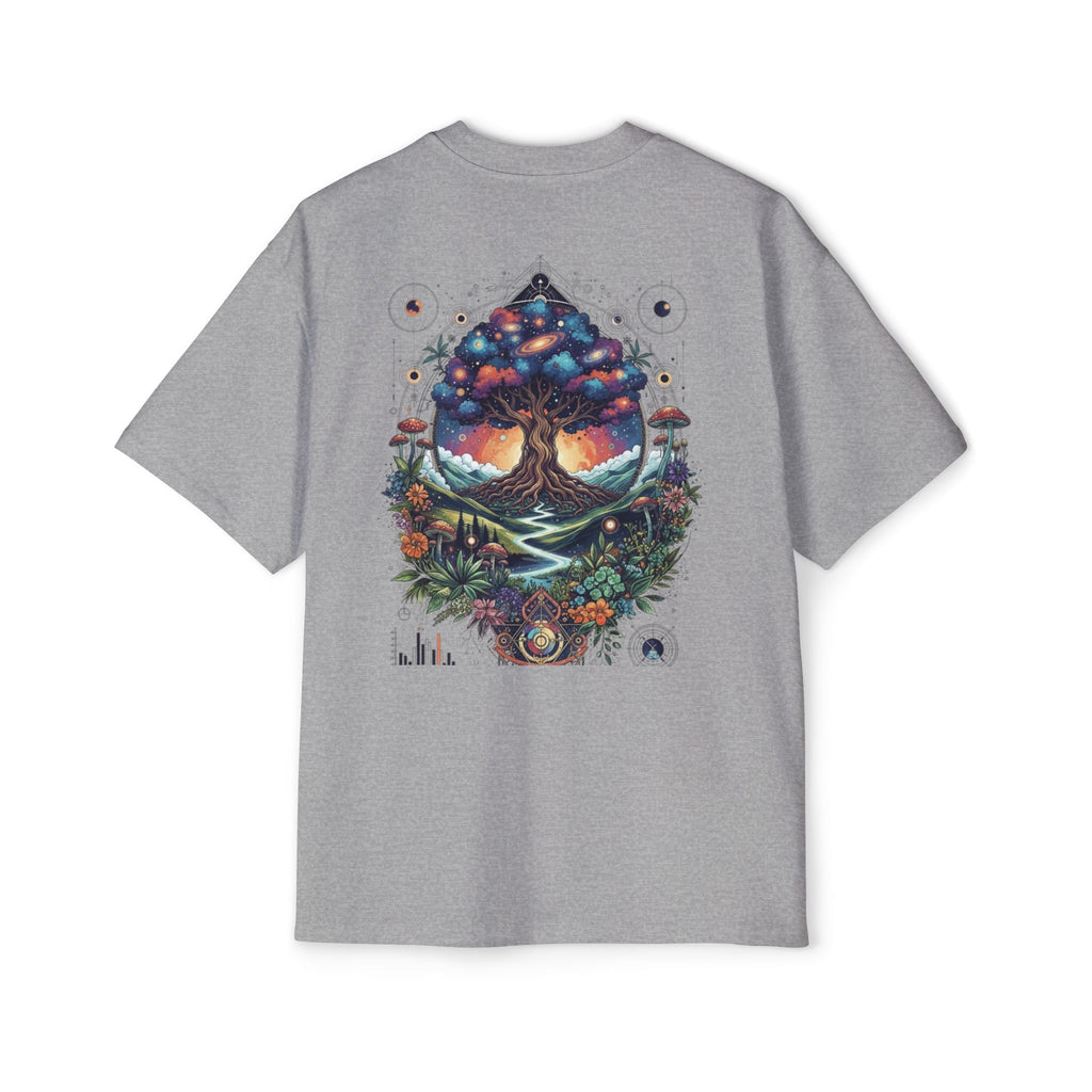 Bohemian Tree of Life Tee, Oversized Men's Shirt, Festival Wear, Nature Lover Gift, Eco-Friendly Fashion, Casual Summer Top