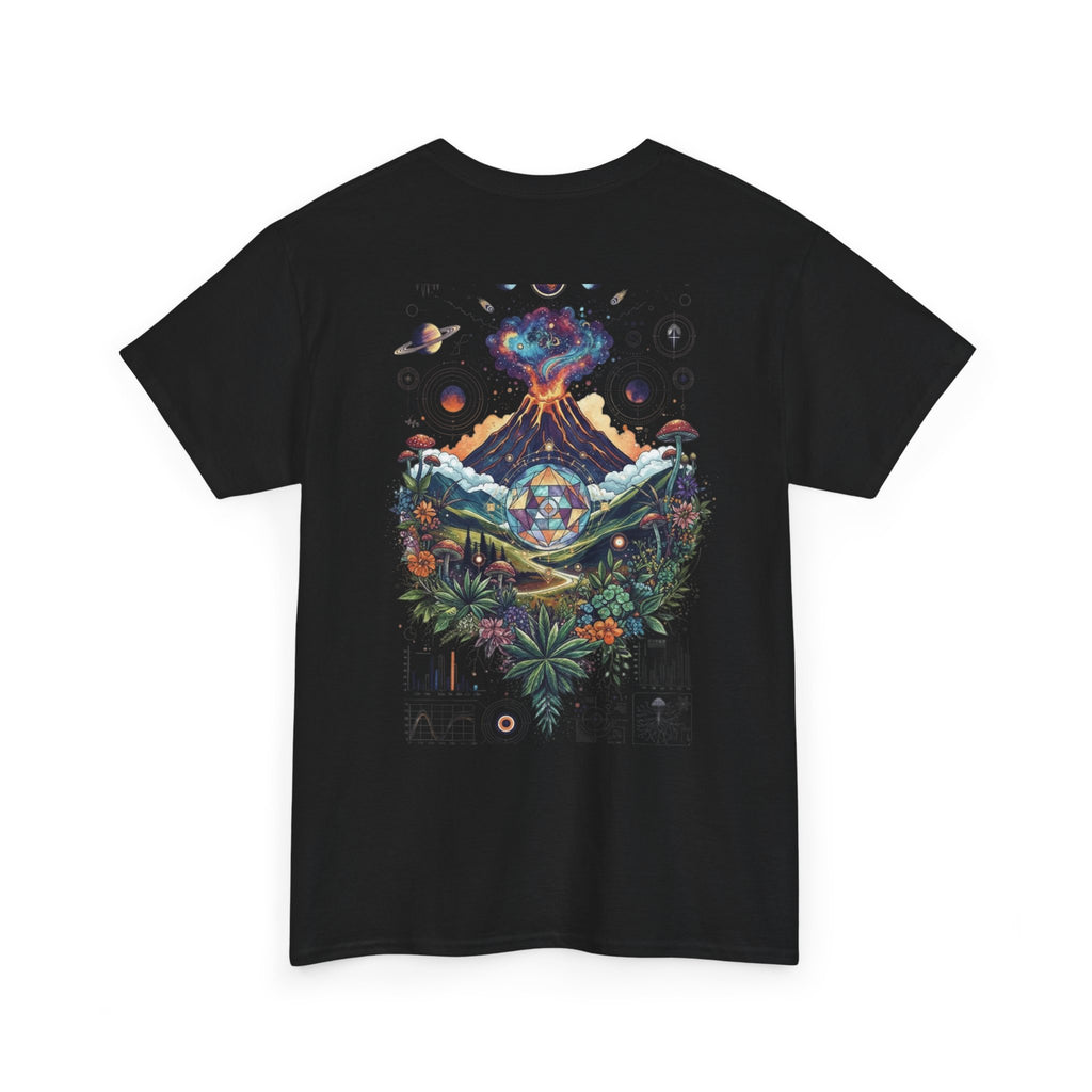 Nature-Inspired Unisex Heavy Cotton Tee | Volcano Art Shirt, Eco-Friendly T-Shirt, Gift for Nature Lovers, Unique Graphic Tee, Casual Wear