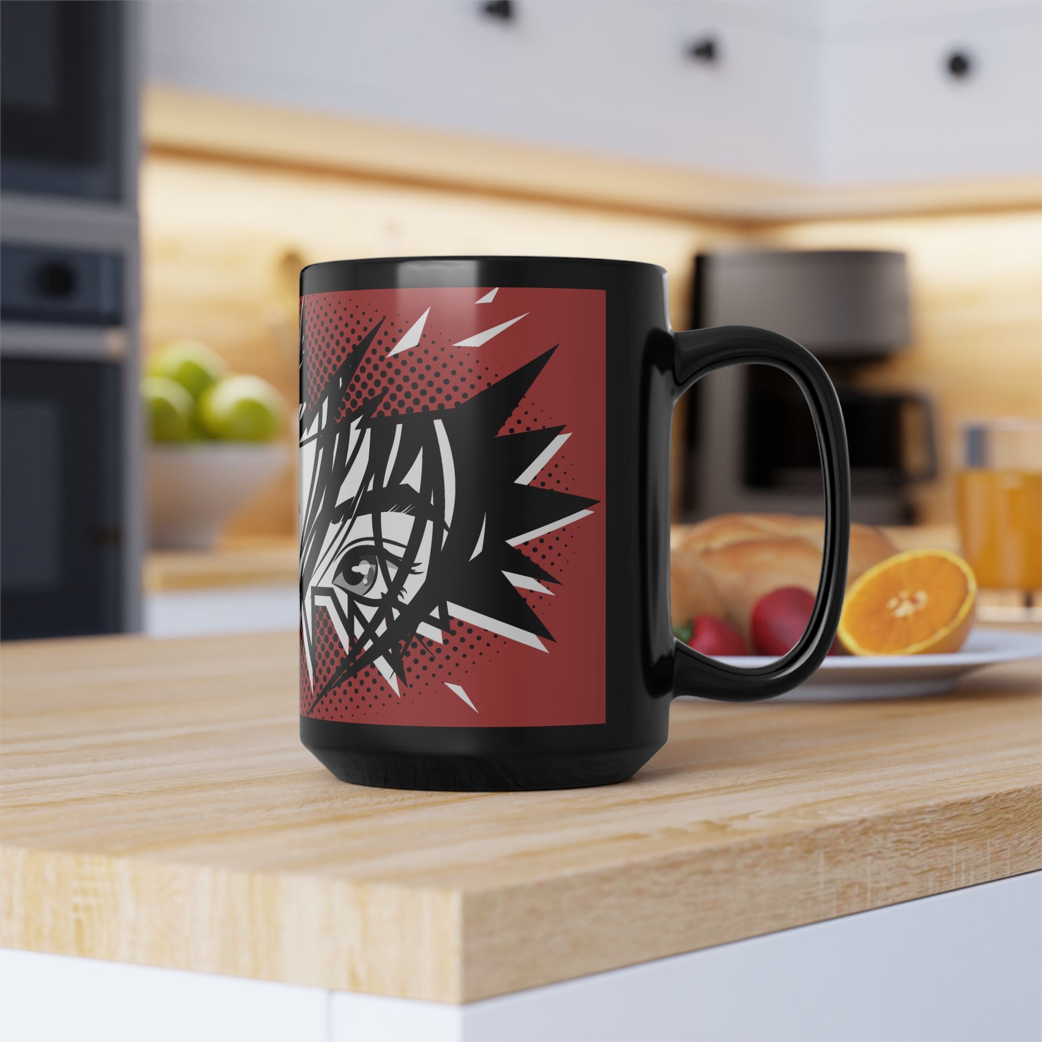 15oz Retro Comic Eyes Pop Art Design Cup
