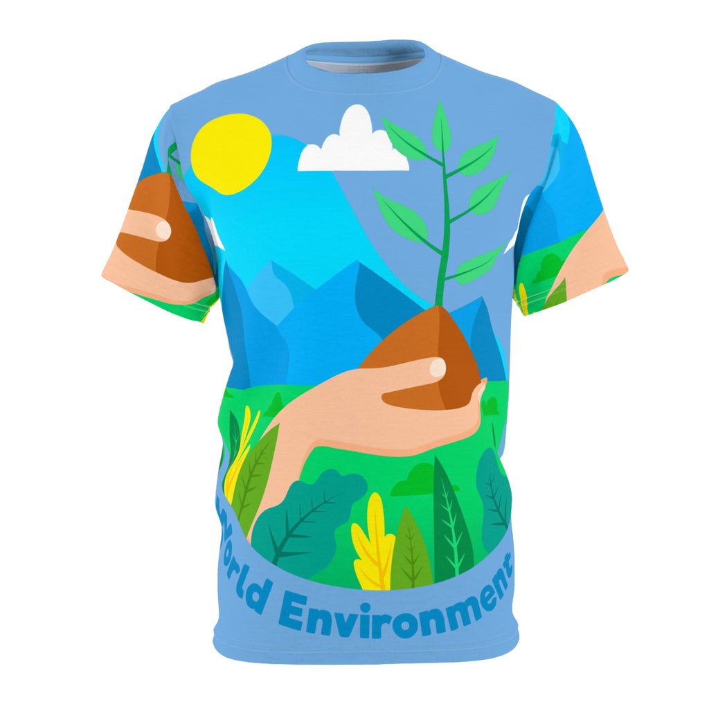 Environment Day Tee – Hand Planting Seedling Graphic Shirt
