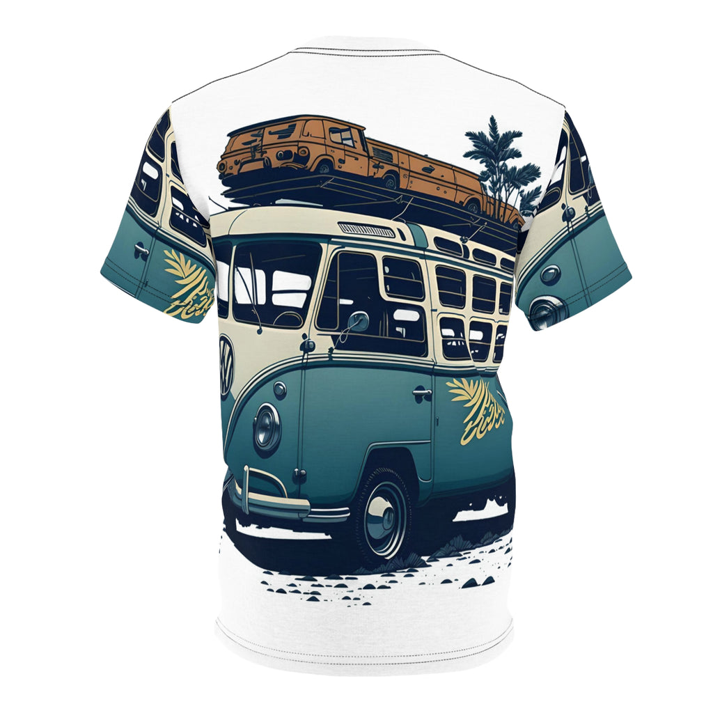 Retro Volkswagen Bus Tee - Vintage Style Cut & Sew Jersey T-Shirt