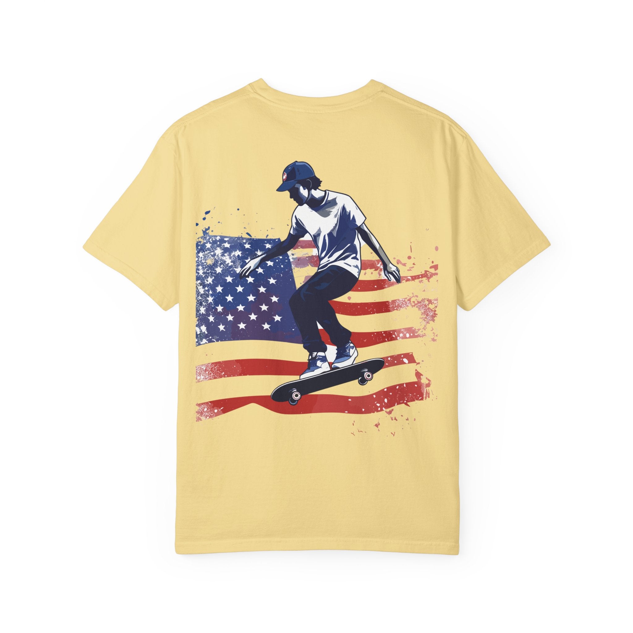 Skateboarder American Flag T-Shirt