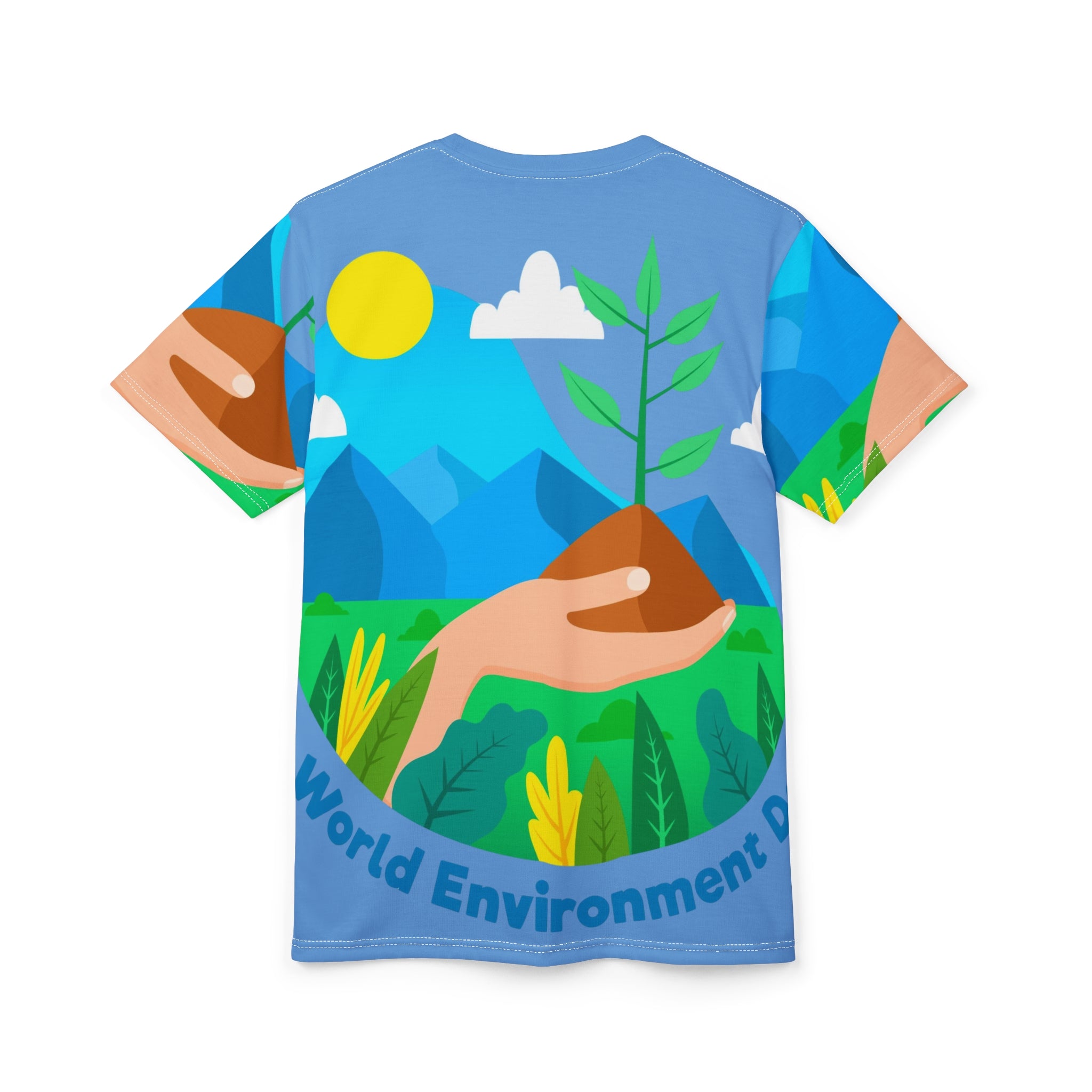 Environment Day Tee – Hand Planting Seedling Graphic Shirt