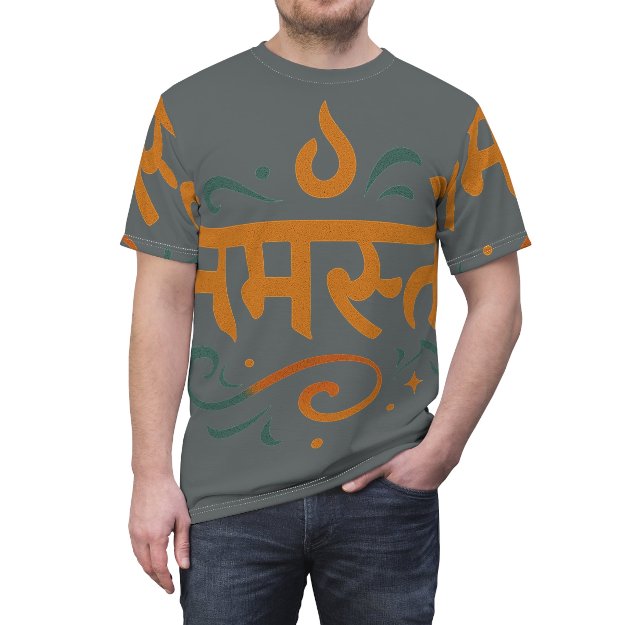 Namaste Graphic Tee — Full‑Print Cut & Sew T‑Shirt