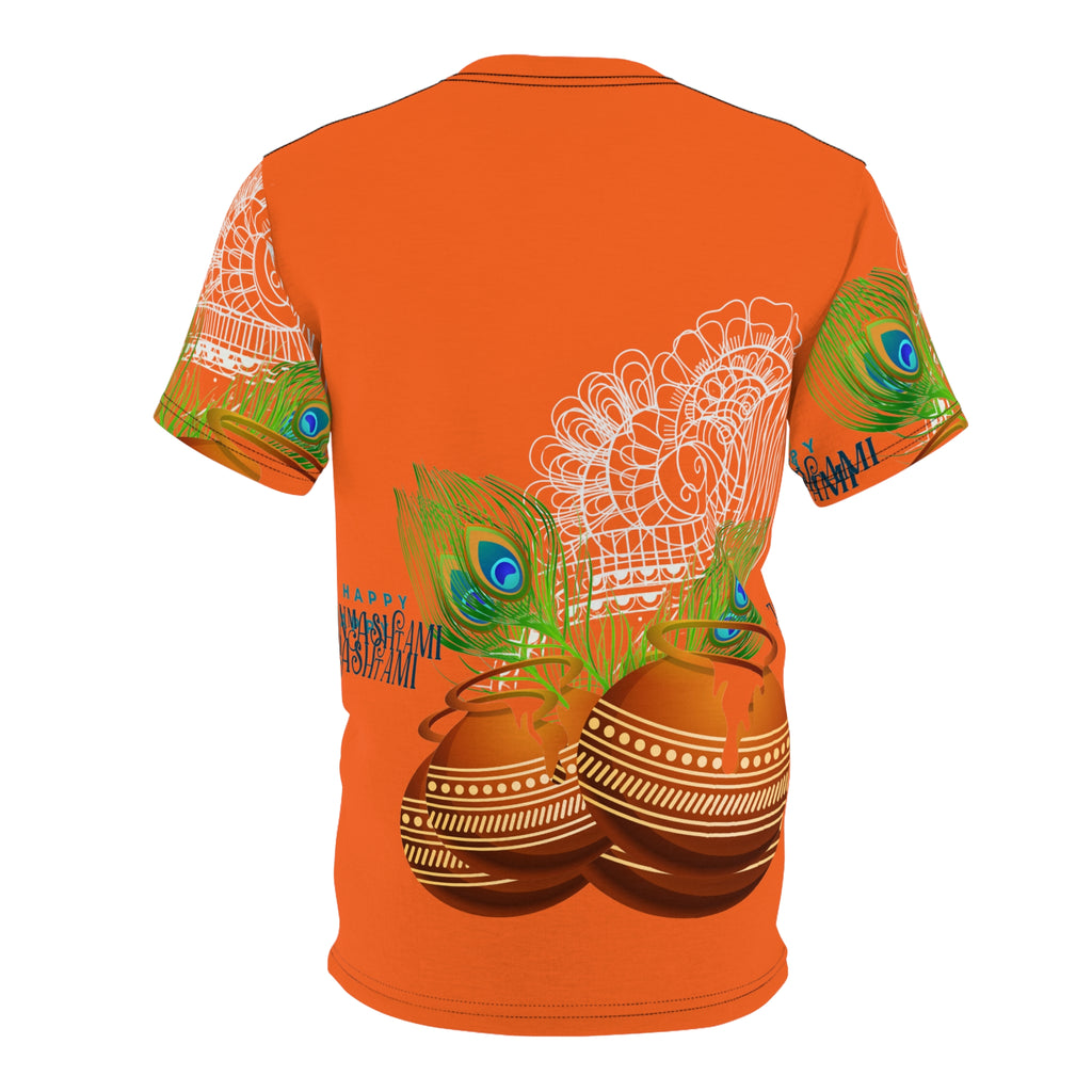 Krishna Janmashtami Pot & Peacock Feather Tee