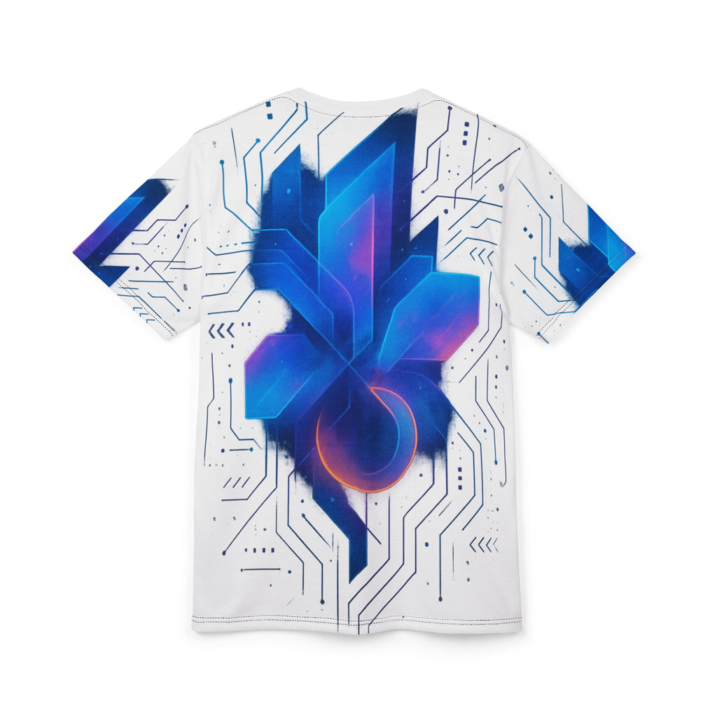 Futuristic Graphic Tee for Tech Enthusiasts, Unique Fashionable T-Shirt, Cyberpunk Aesthetic Top, Perfect Gift for Gamers and Innovators