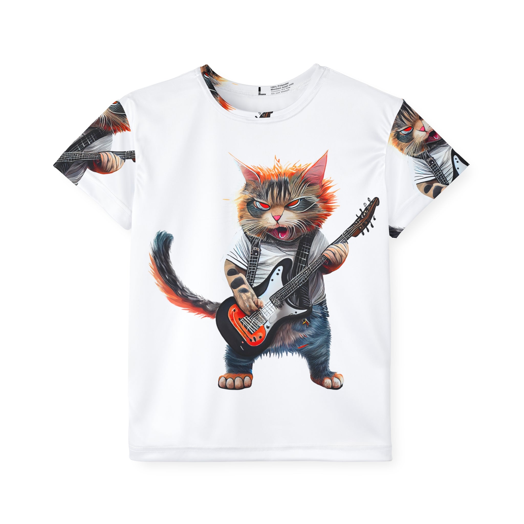 Kids Jersey — Rock Star Cat Graphic All-Over Print