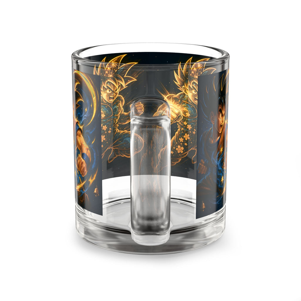 Goku Energy Glow Glass Mug — 10oz Anime Coffee Cup