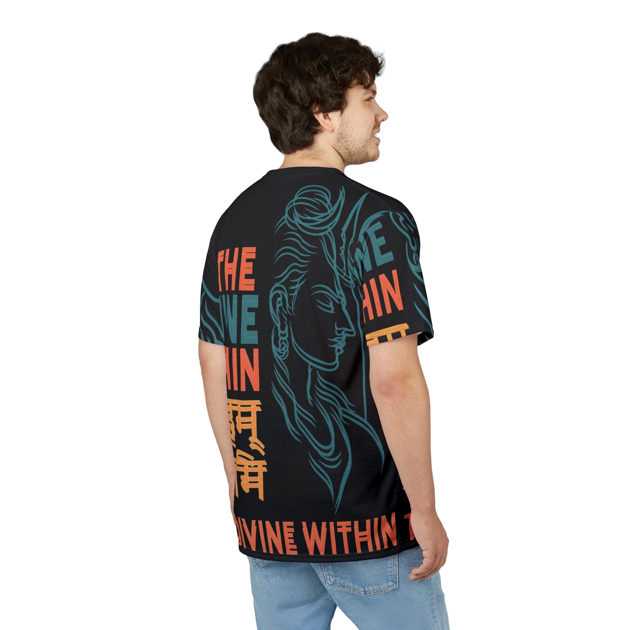 The Divine Within Tee — Inspirational Spiritual Graphic T‑Shirt (अहम बरहमसम)