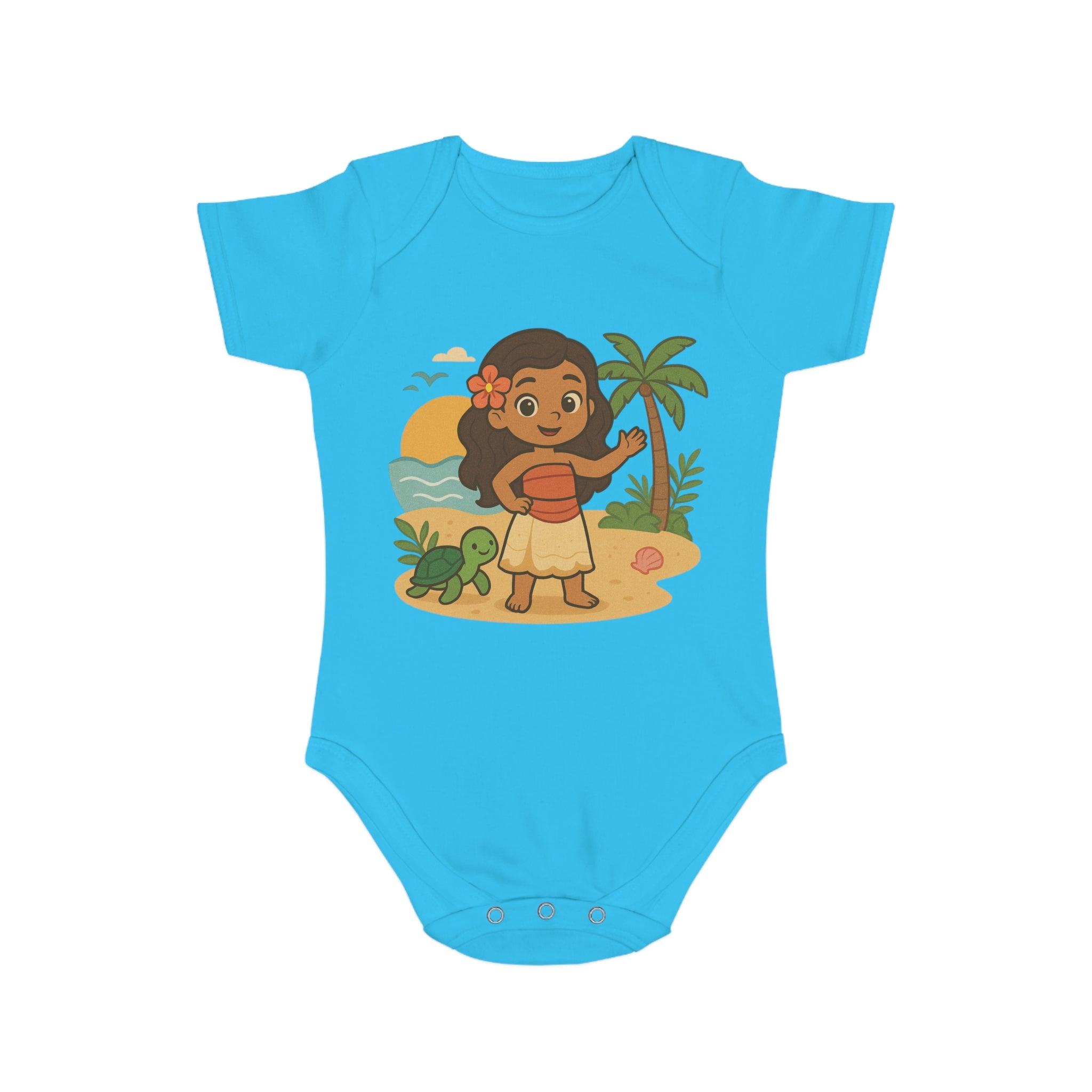 Tropical Baby Bodysuit with Island Design, Adorable Gift for Newborns, Baby Shower Present, Summer Vibes, Cute Infant Wear