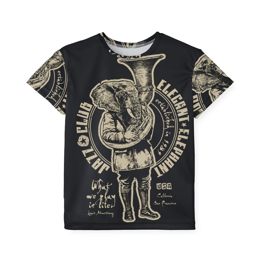 Kids Jersey — Vintage Elephant Tuba Graphic